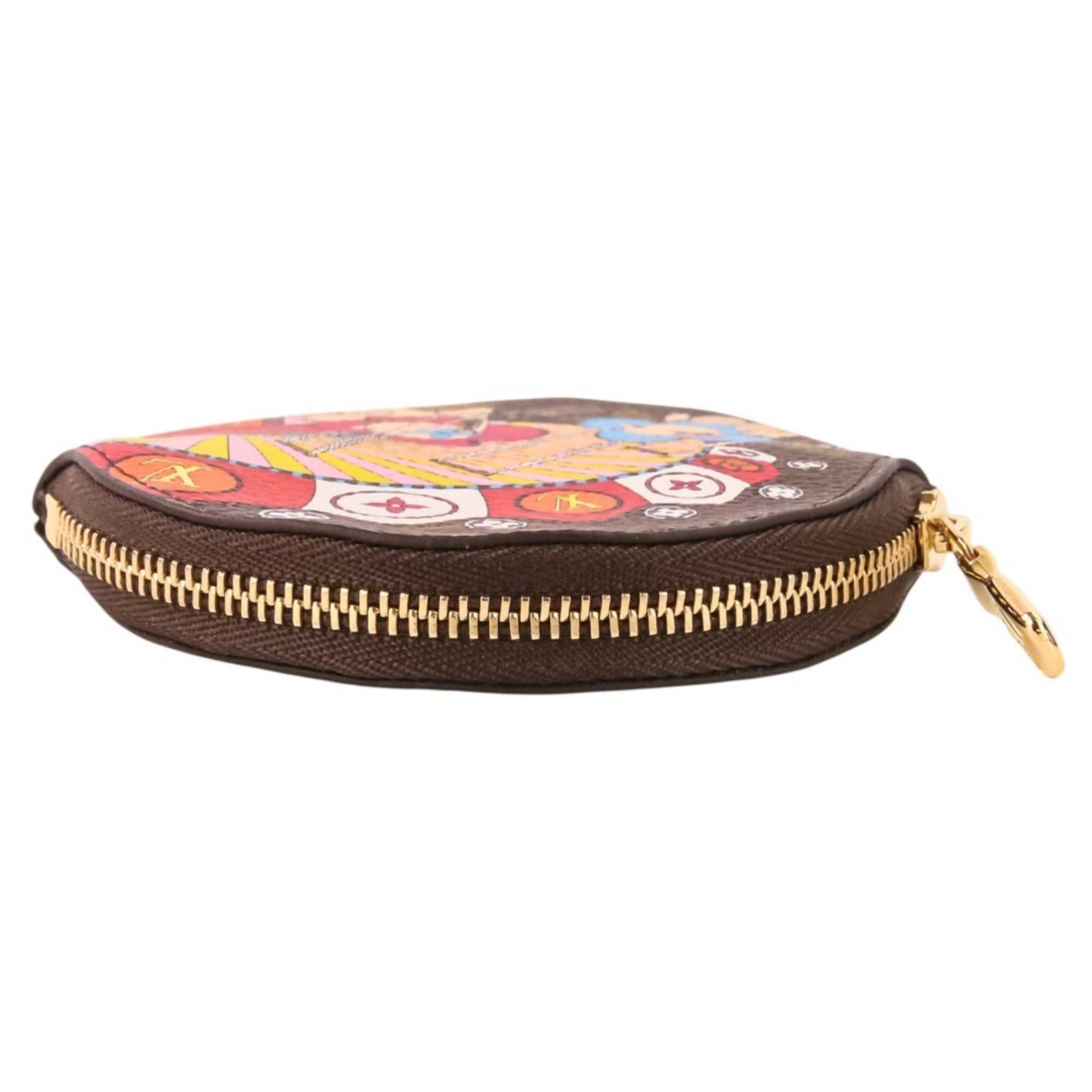 Louis Vuitton Monogram Brown Cotton Canvas Coin Purse/Coin Case (Pre-Owned)