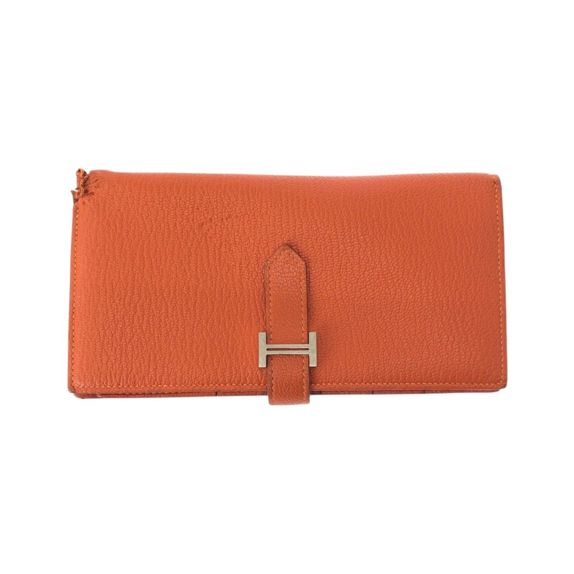 Hermes Orange Epsom Leather Wallet (Bi-Fold) (Pre-Owned)