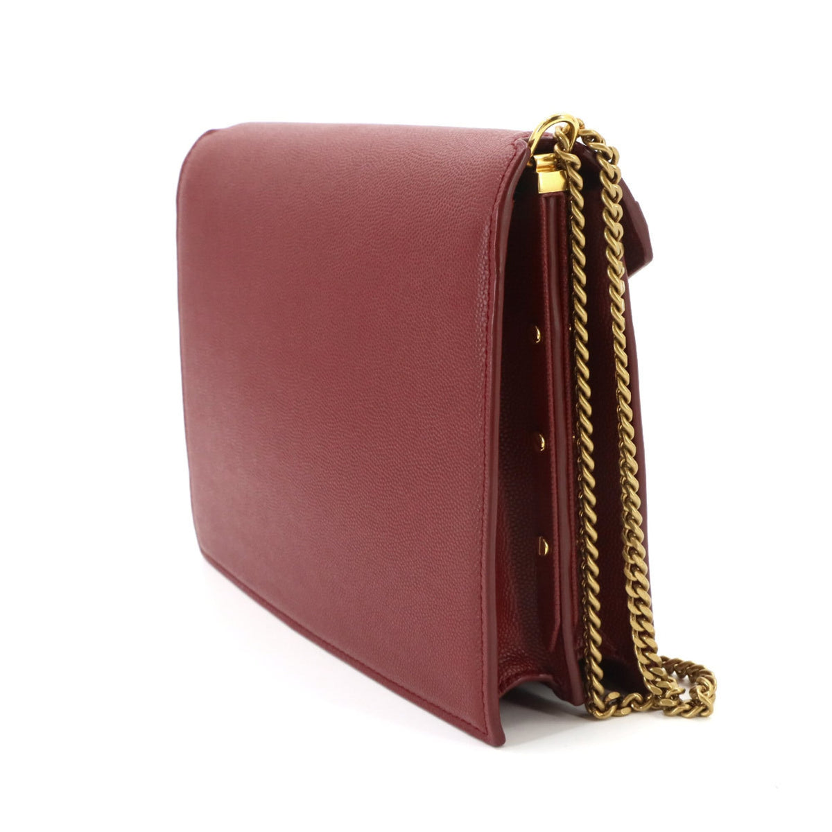 Saint Laurent Red Color Leather Handbag Shoulder Bag (Pre-Owned)