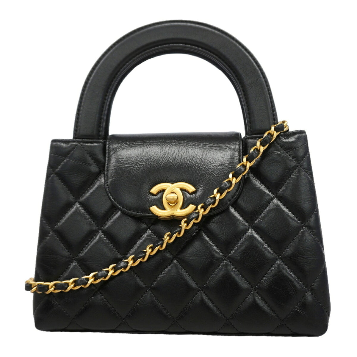Chanel Black Leather Handbag (Pre-Owned)