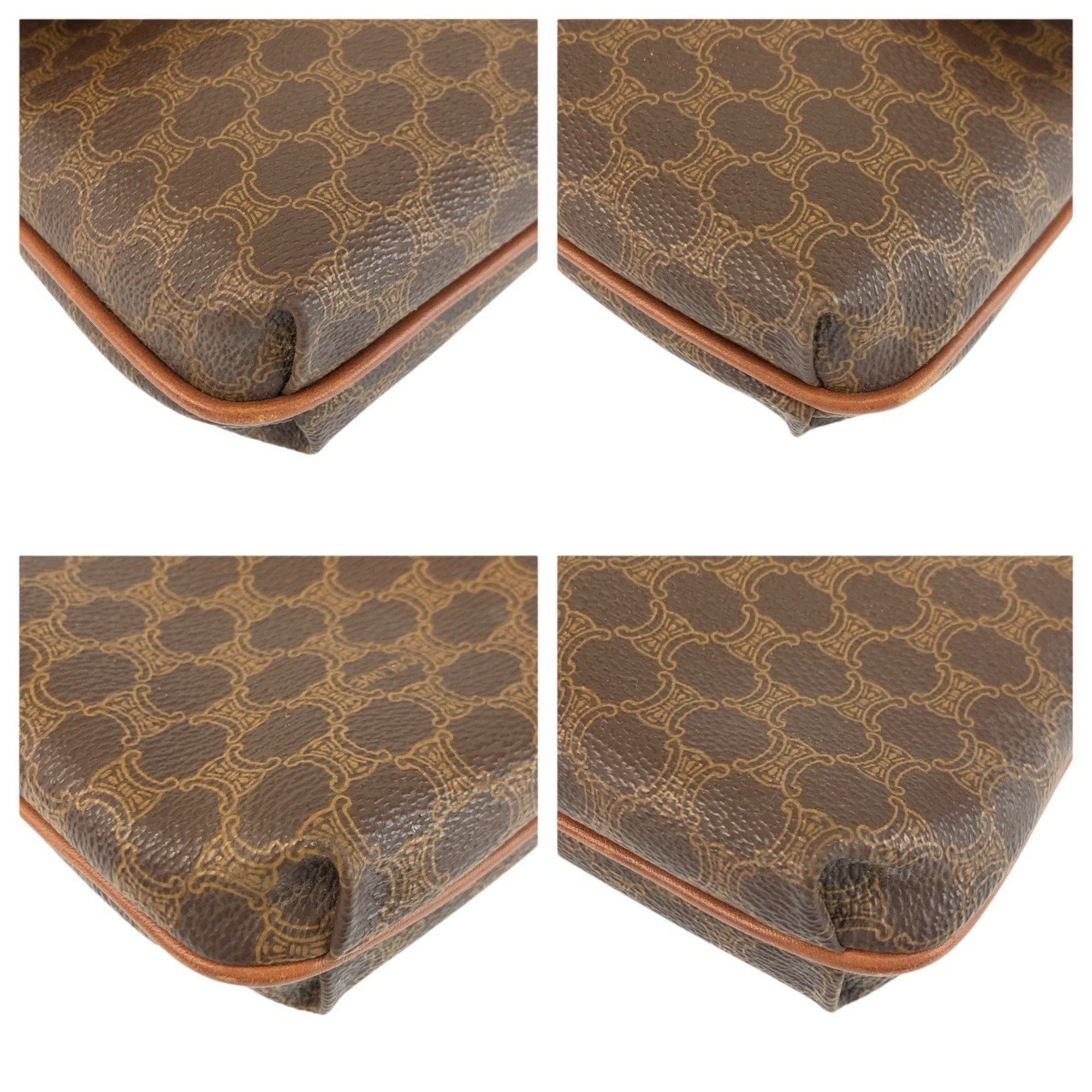 Celine Brown Pvc Clutch Bag Handbag Pouch (Pre-Owned)