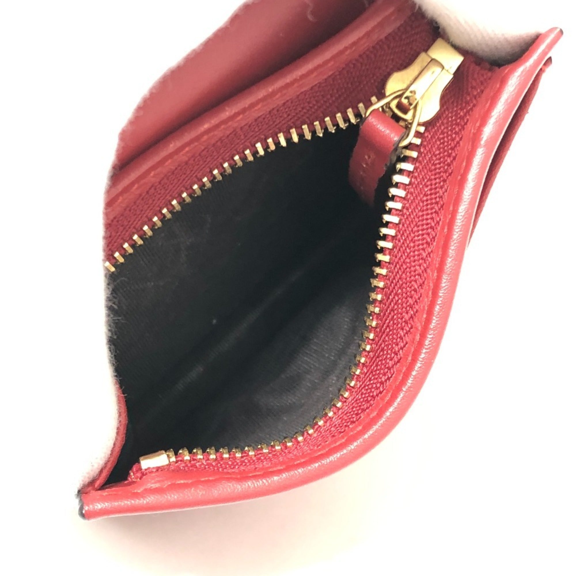 Gucci Beige Red Color Gg Supreme Canvas Wallet (Bi-Fold) (Pre-Owned)