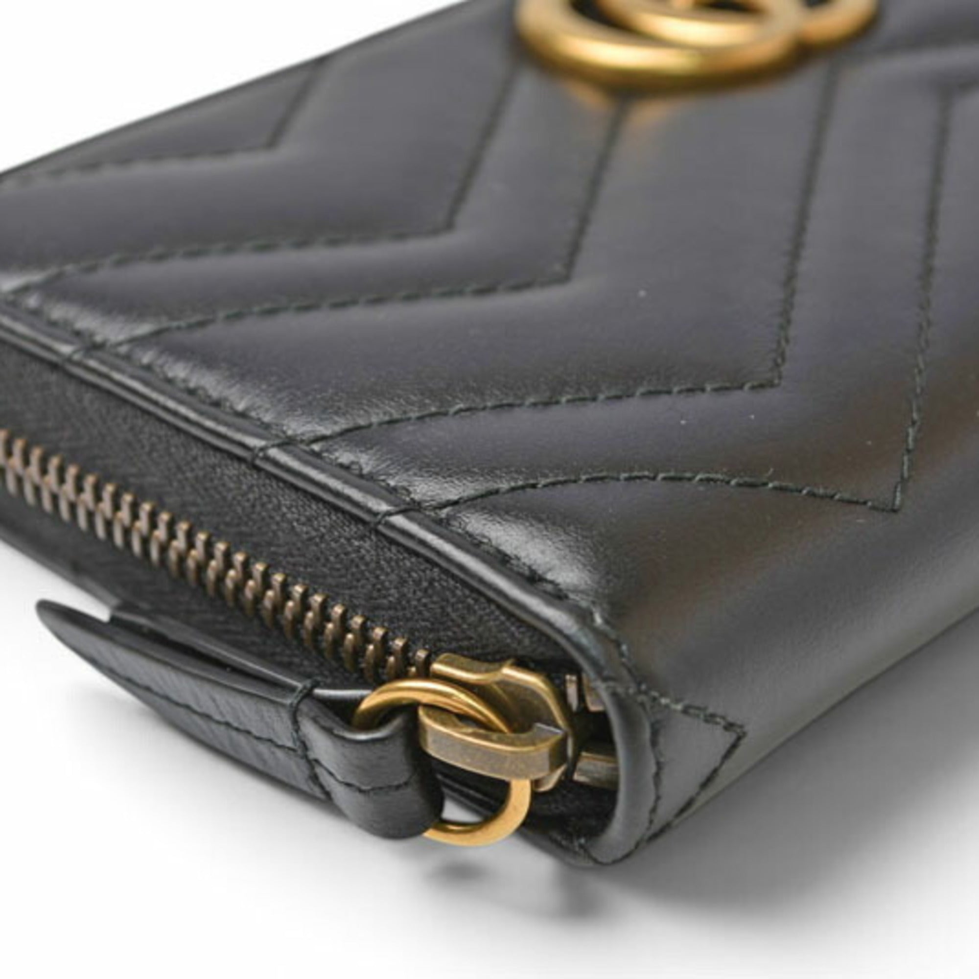 Gucci Black Leather Long Wallet (Bi-Fold) (Pre-Owned)