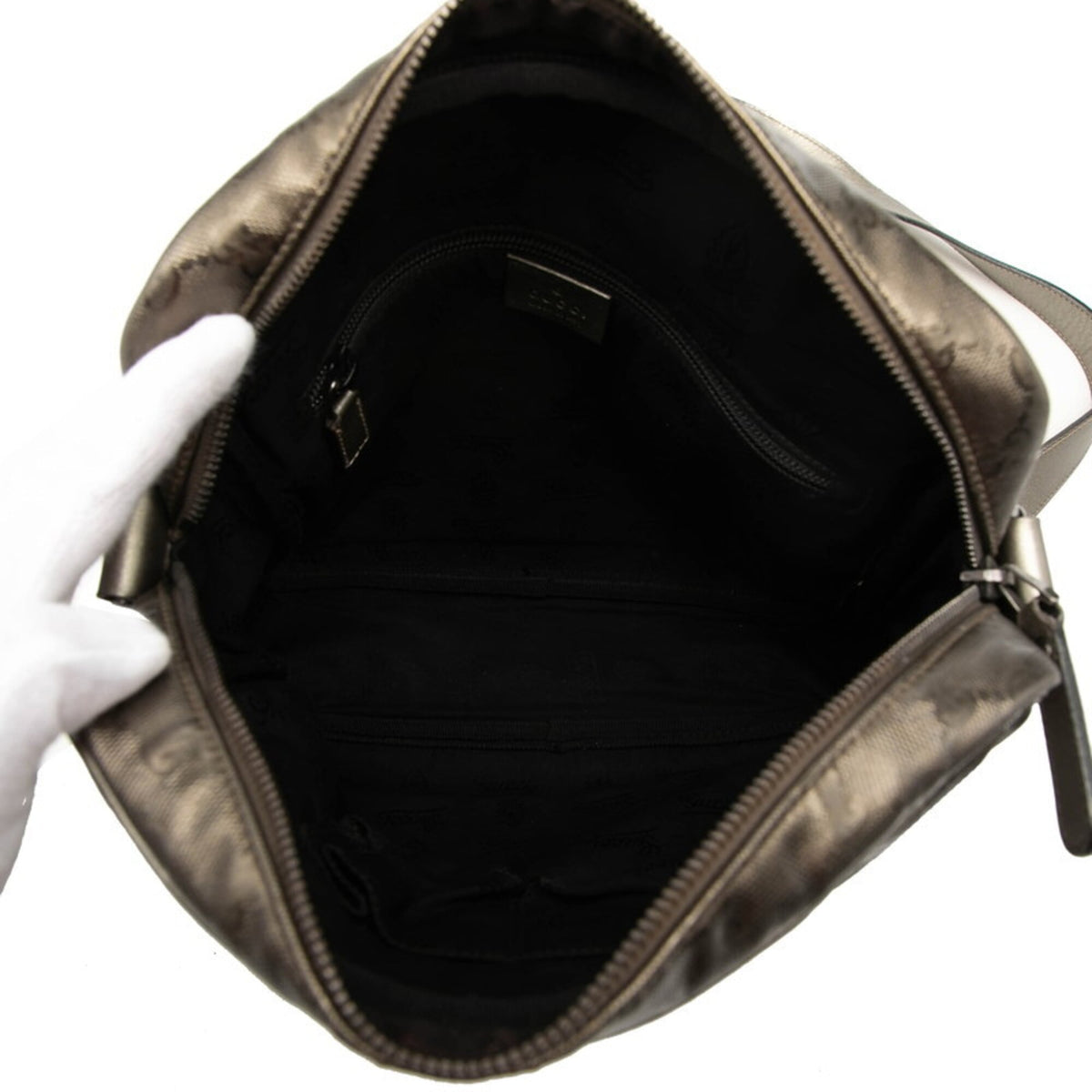 Gucci Brown Gold Brown Pvc Leather Shoulder Bag (Pre-Owned)