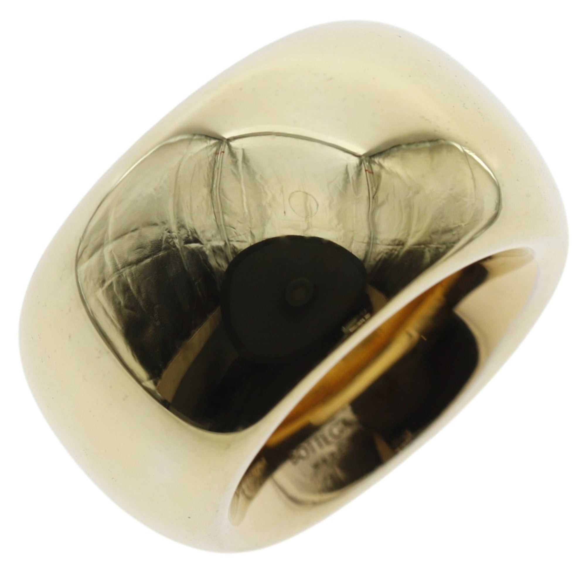 Bottega Veneta Gold Silver 925 Band Ring (Pre-Owned)