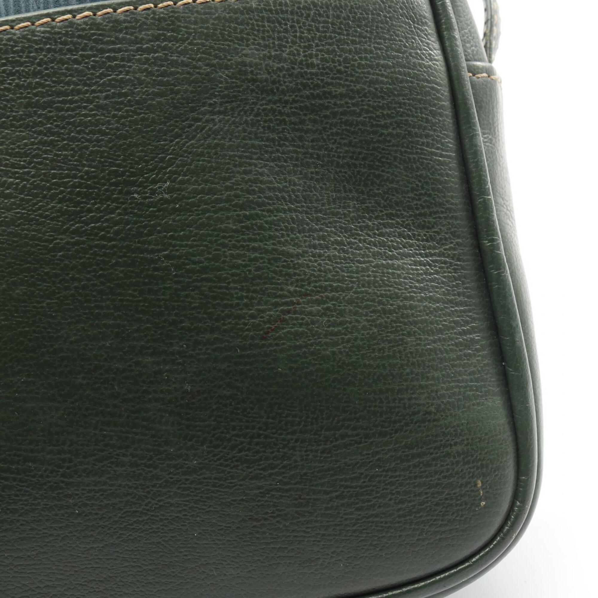 Loewe Blue Green Leather Handbag Shoulder Bag (Pre-Owned)