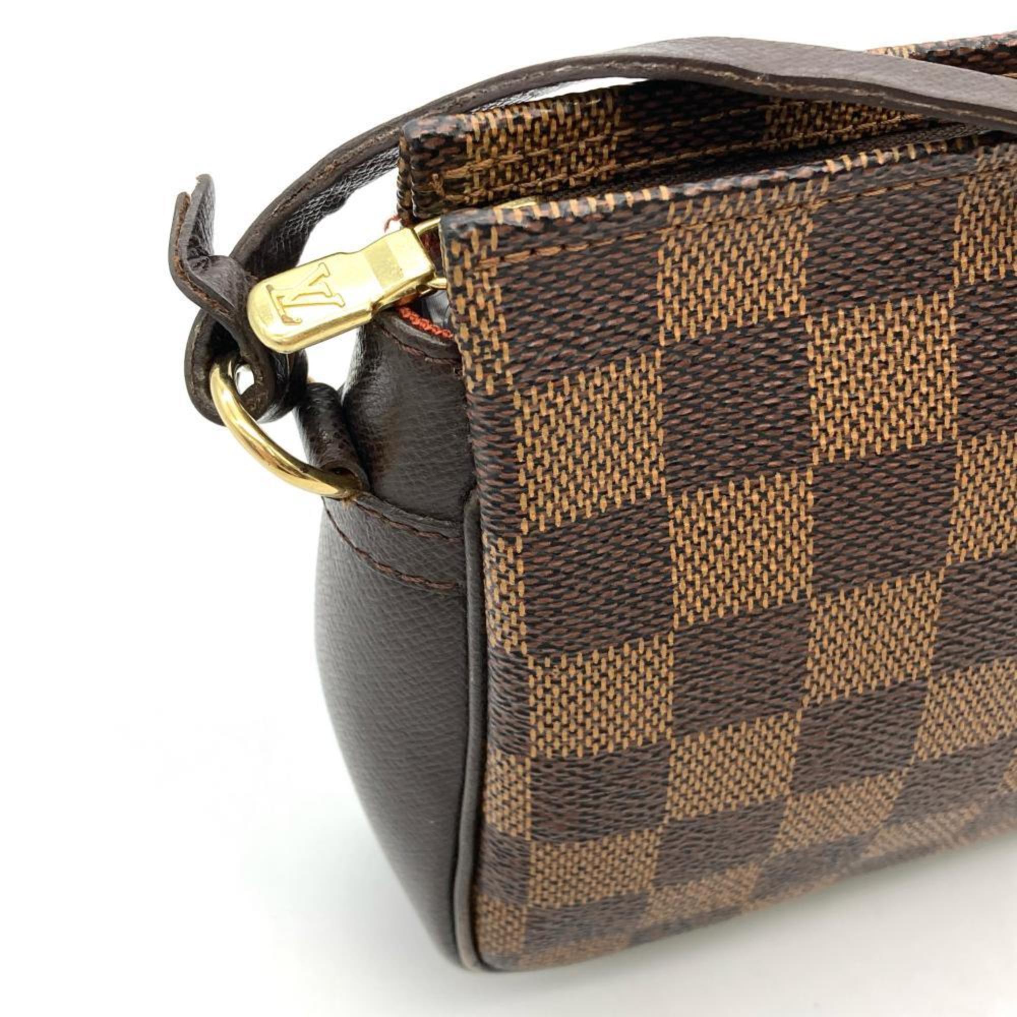 Louis Vuitton Damier Brown Damier Canvas Ebene Pvc Pochette Pouch (Pre-Owned)