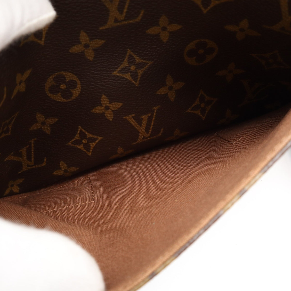Louis Vuitton Beige Brown Monogram Shoulder Bag (Pre-Owned)