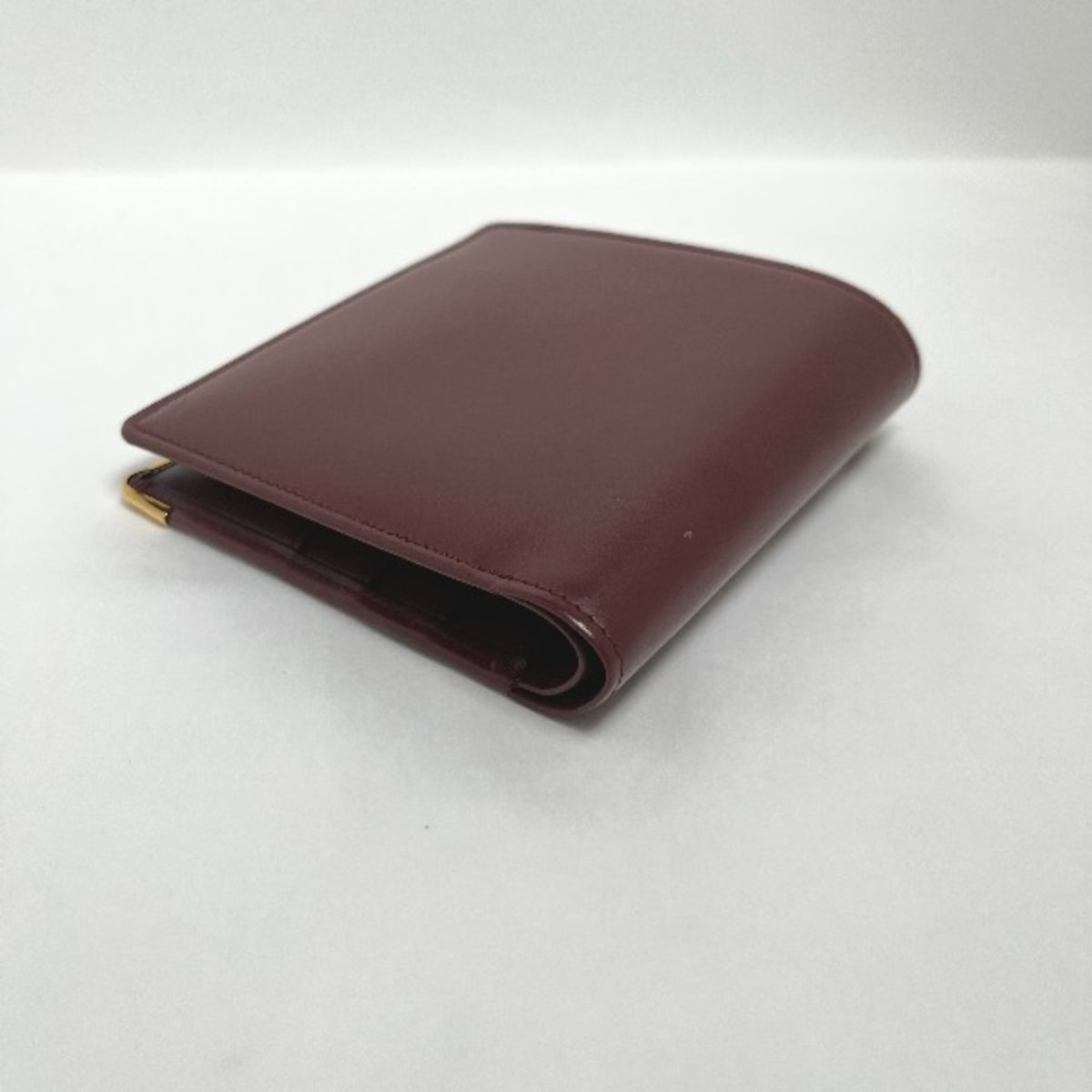 Cartier Wine Red Leather Wallet (Bi-Fold) (Pre-Owned)