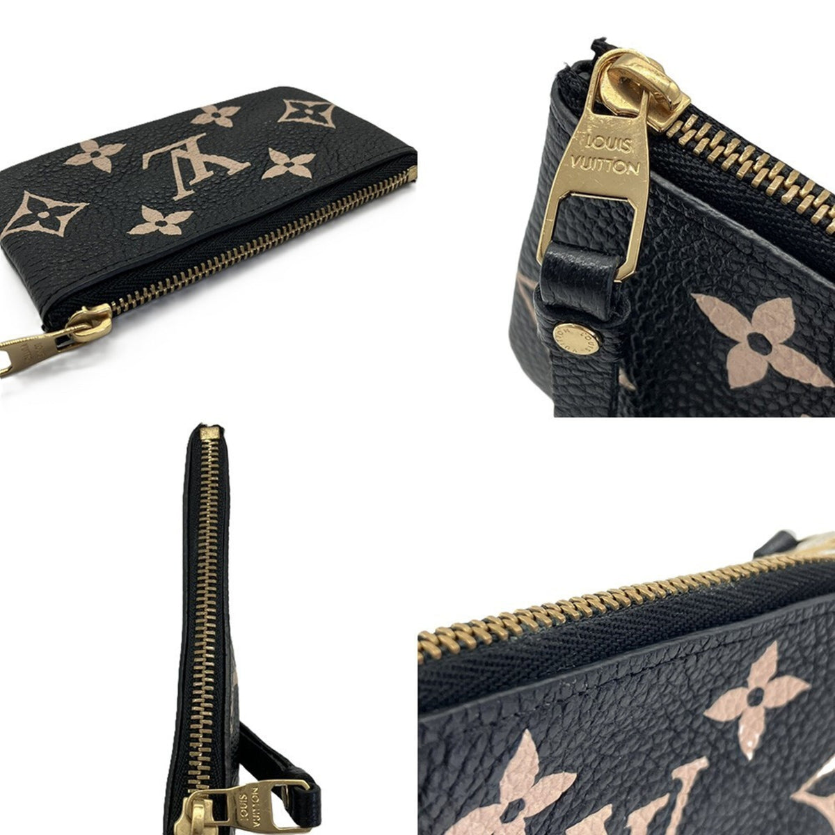 Louis Vuitton Beige Black Monogram Noir Monogram Empreinte Pouch (Pre-Owned)