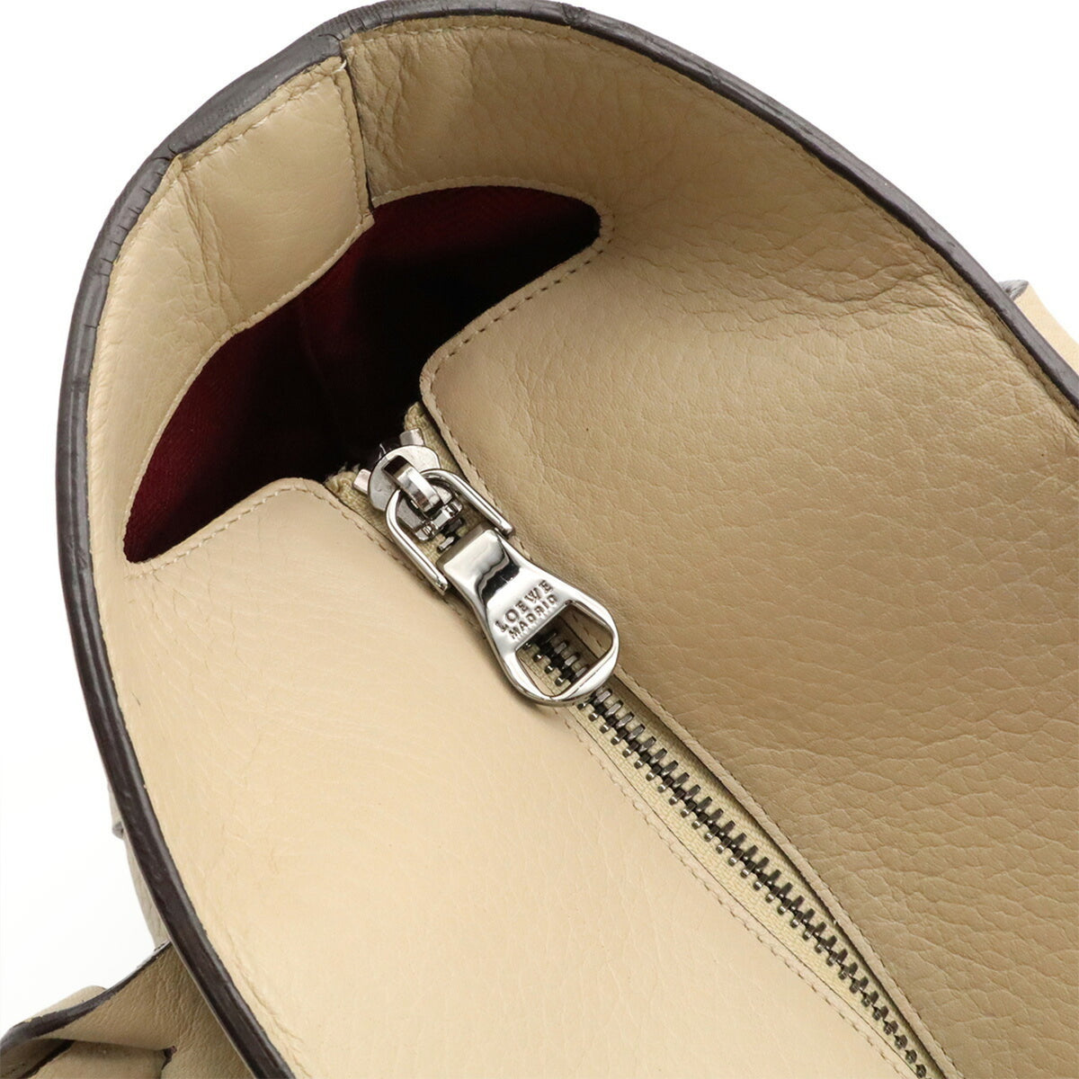 Loewe Light Beige Leather Handbag Tote Bag (Pre-Owned)