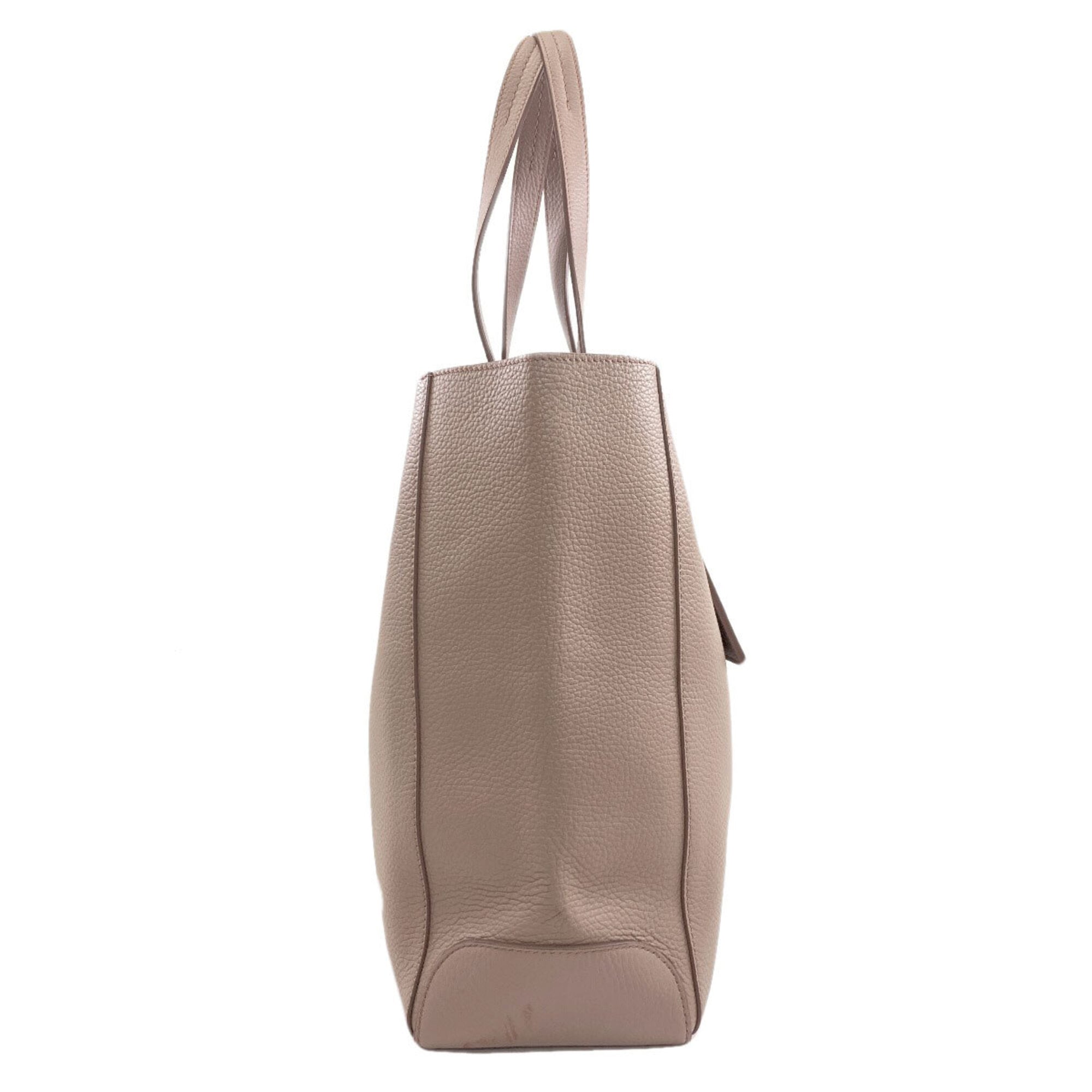 Tod's Grayish Leather Tote Bag (Pre-Owned)