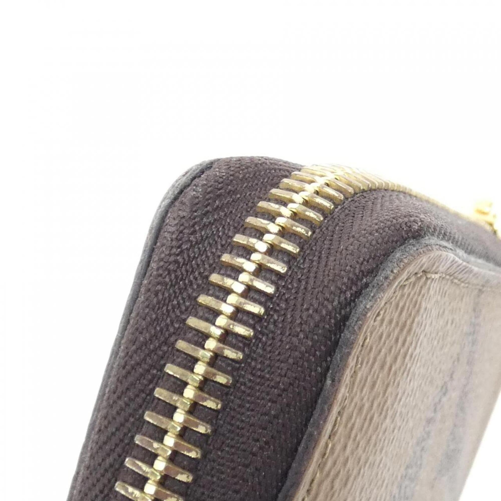 Louis Vuitton Marron Coated Canvas Long Wallet (Bi-Fold) (Pre-Owned)