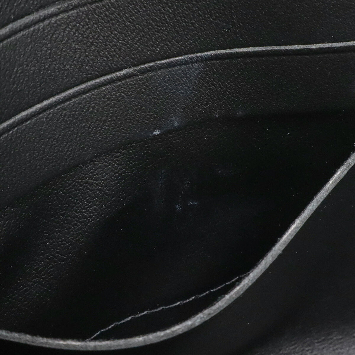 Louis Vuitton Black Noir Leather Long Wallet (Bi-Fold) (Pre-Owned)