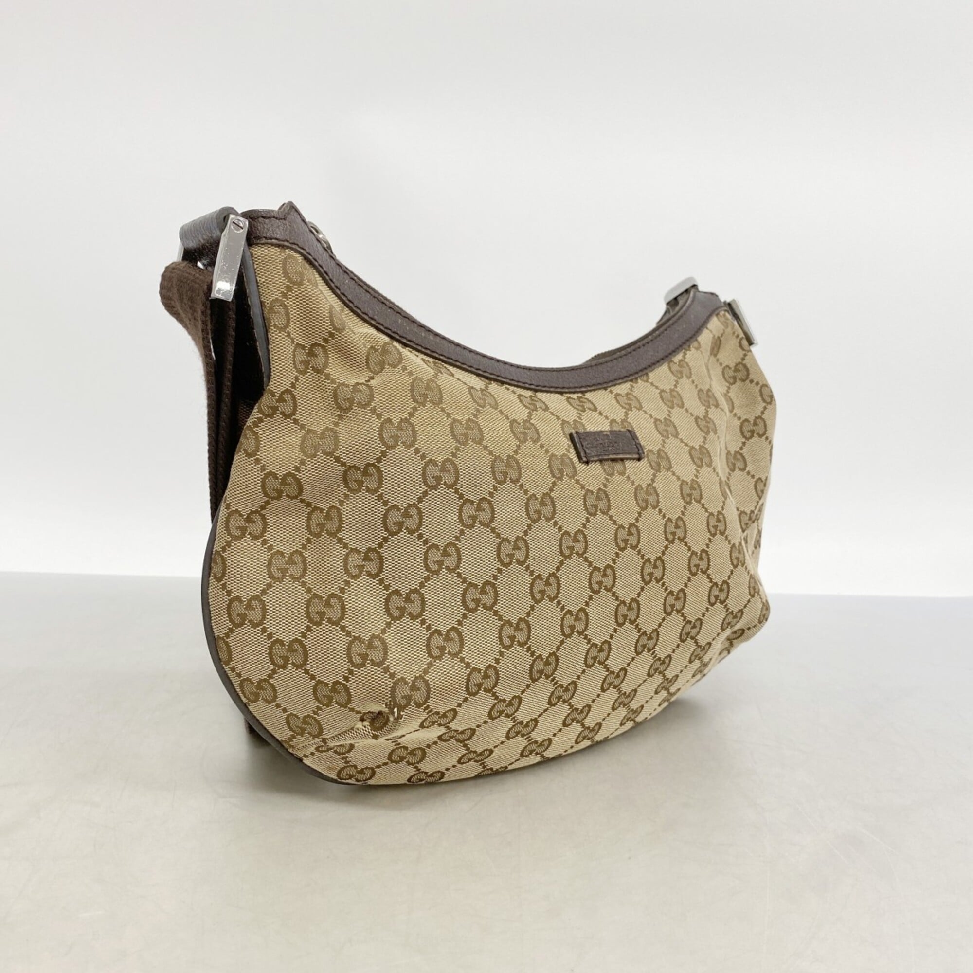 Gucci Brown Canvas Shoulder Bag (Pre-Owned)