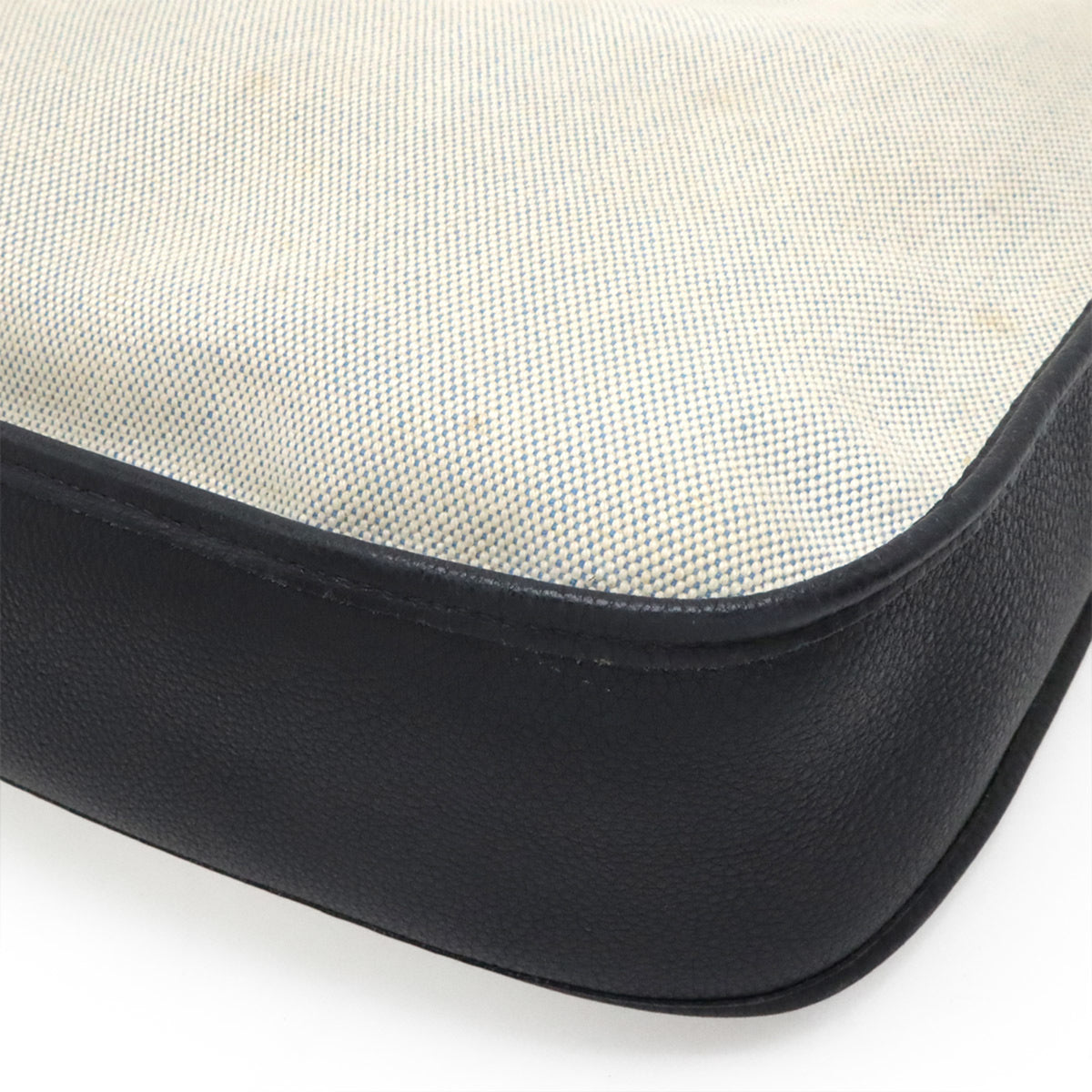 Hermes Natural Navy Toile H Shoulder Bag (Pre-Owned)