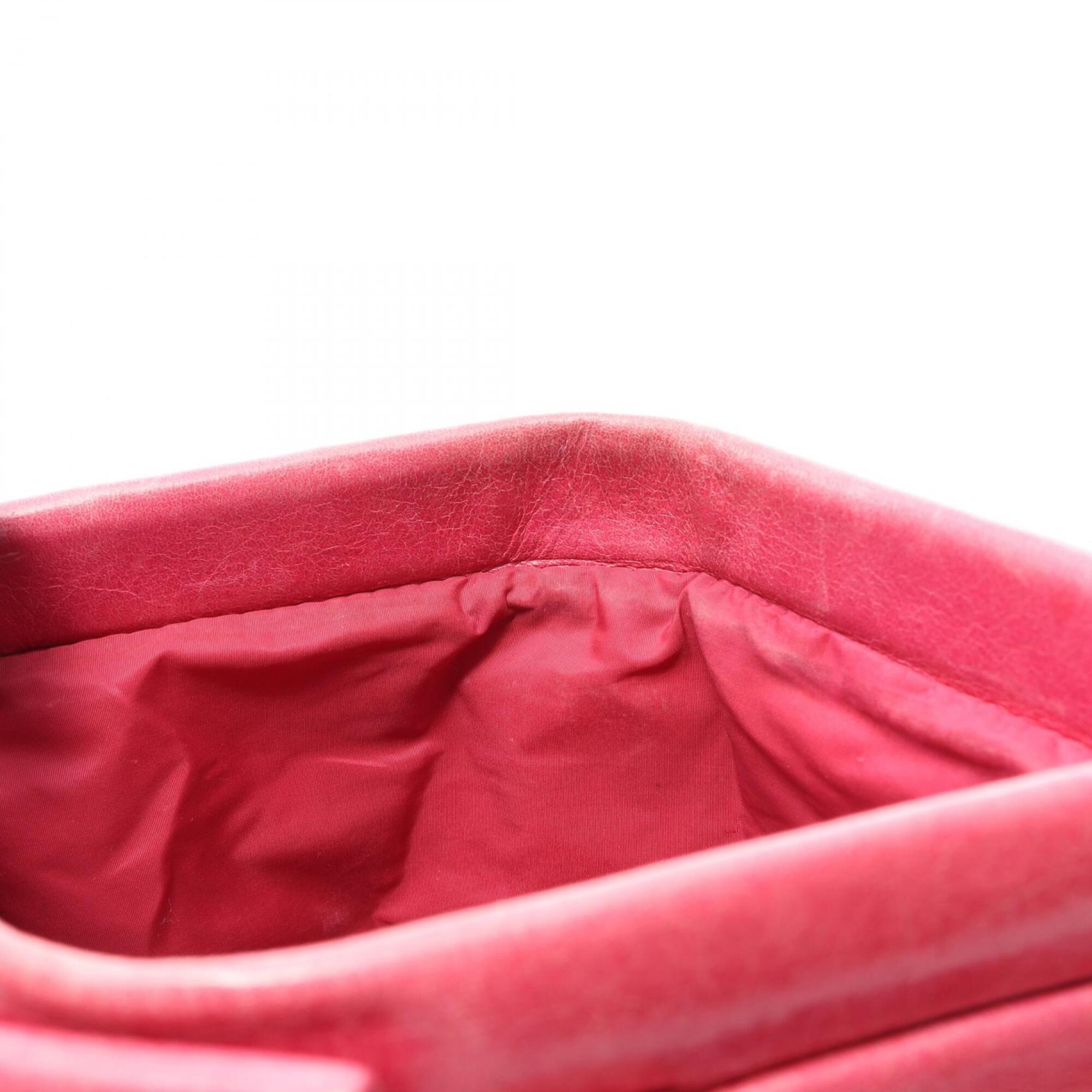 Miu Miu Pink Leather Clutch Bag Handbag (Pre-Owned)