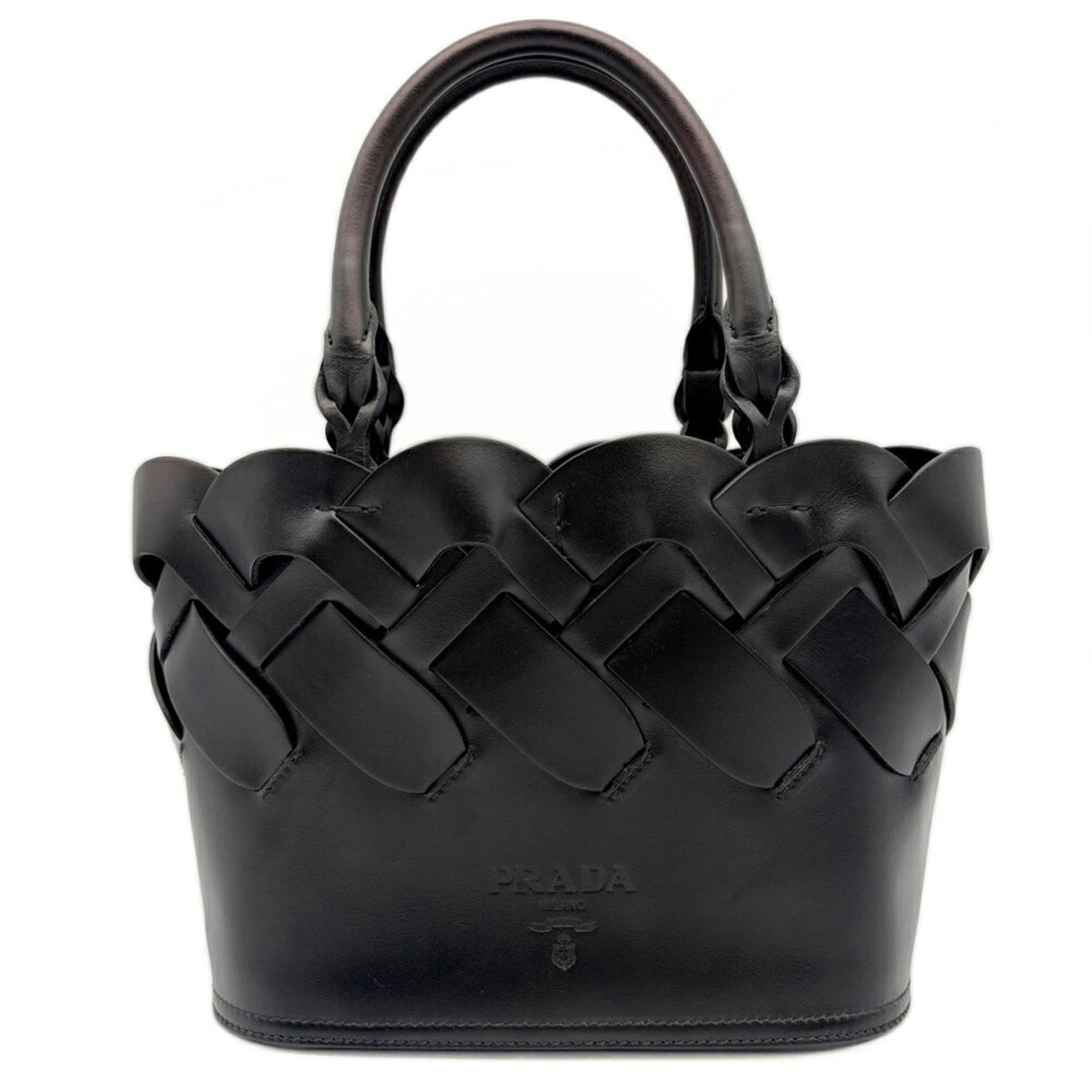 Prada Black Leather Tote Bag (Pre-Owned)