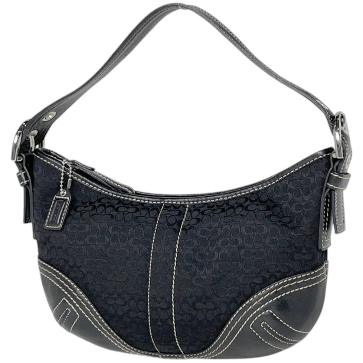 Coach Black Canvas Shoulder Bag (Pre-Owned)