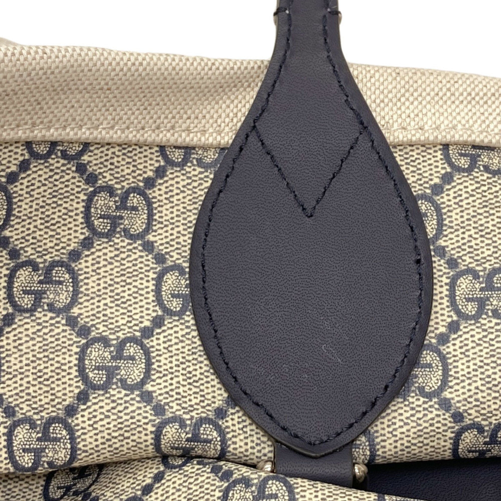 Gucci Beige Canvas Pouch Tote Bag (Pre-Owned)