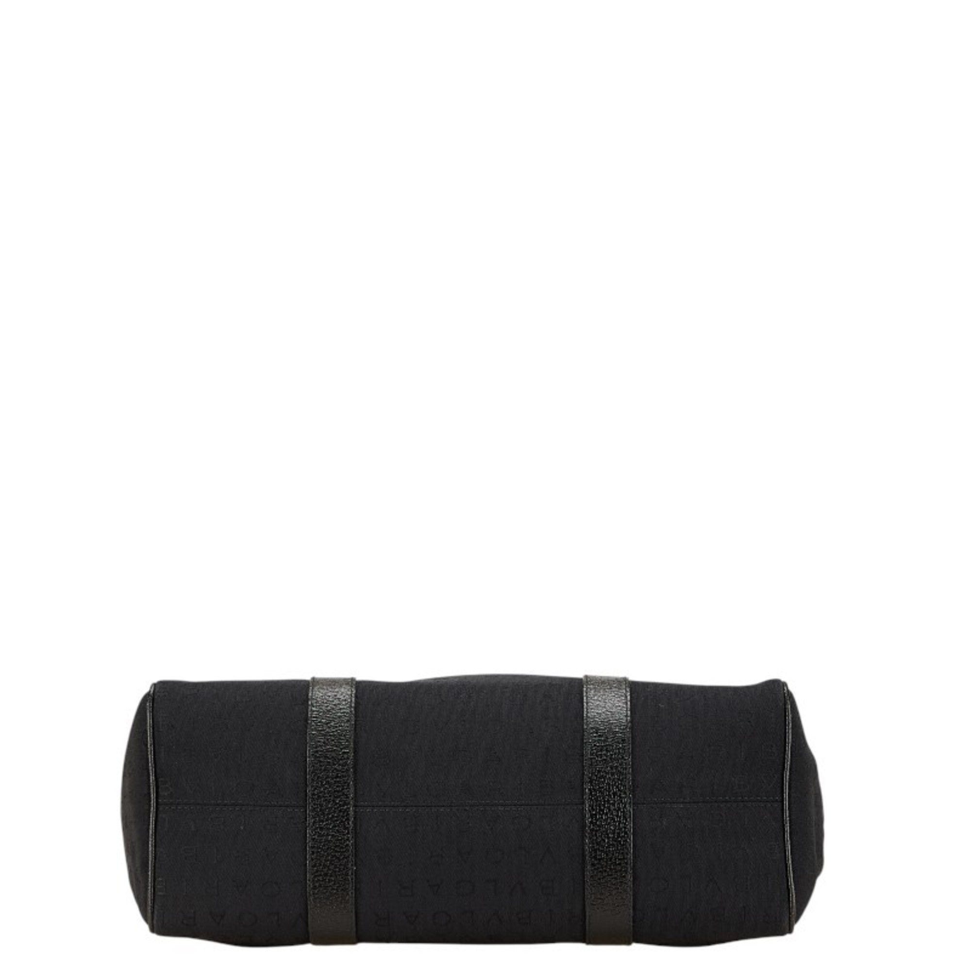 Bvlgari Black Canvas Leather Tote Bag (Pre-Owned)