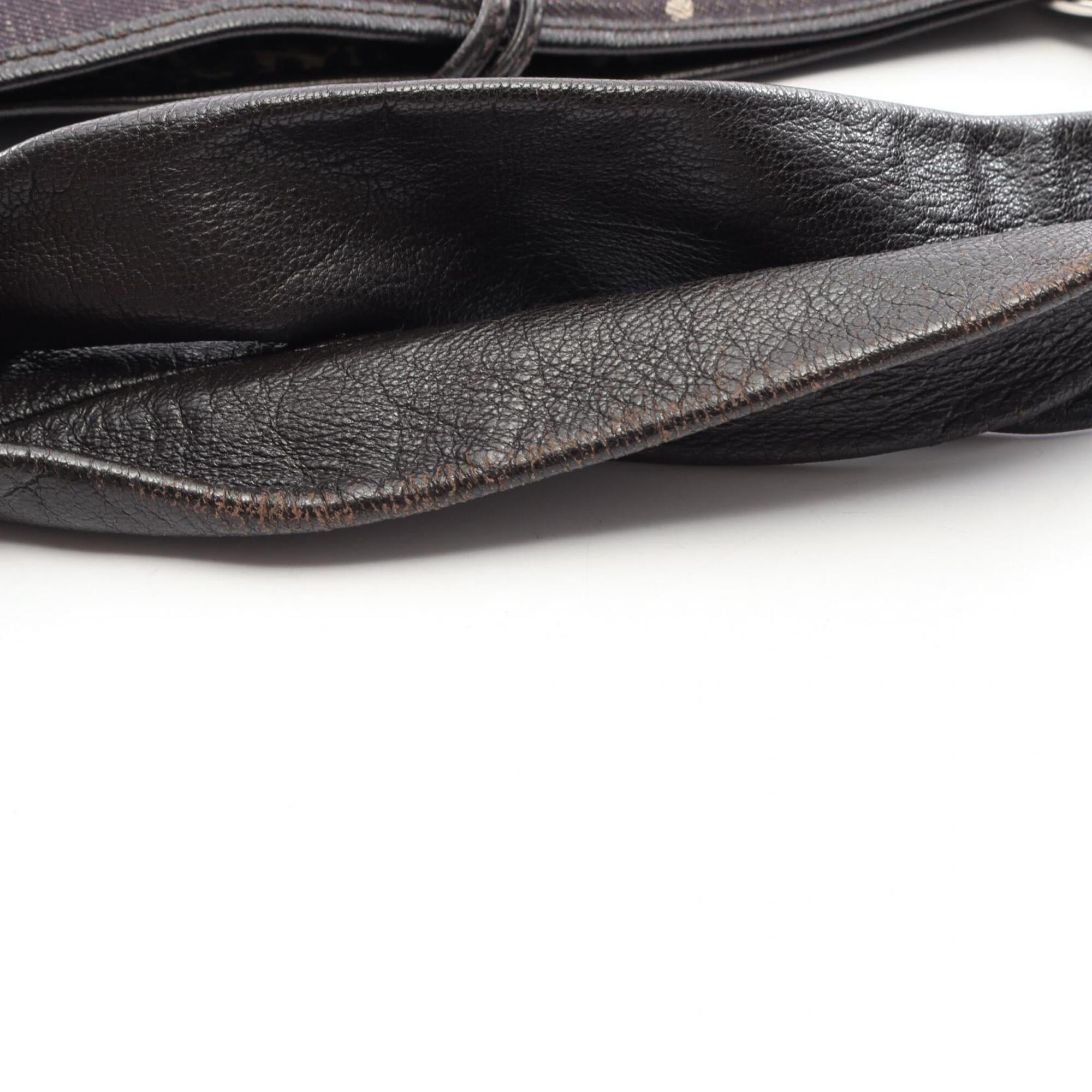 Celine Brown Navy Denim Leather Handbag (Pre-Owned)