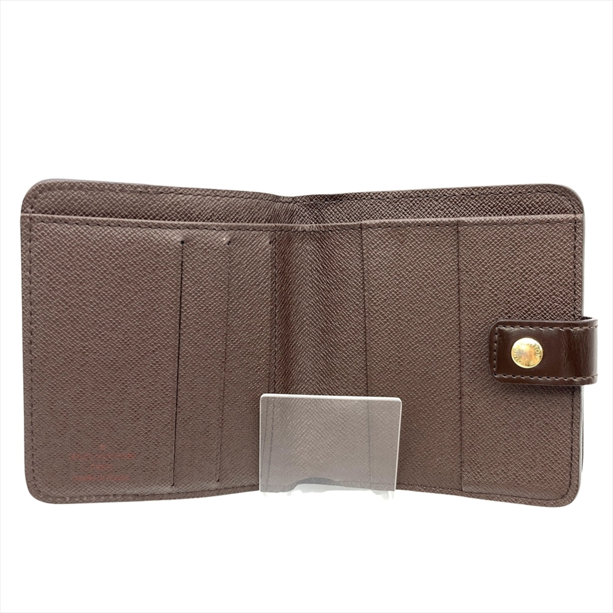 Louis Vuitton Damier Brown Damier Canvas Ebene Damier Canvas Wallet (Bi-Fold) (Pre-Owned)