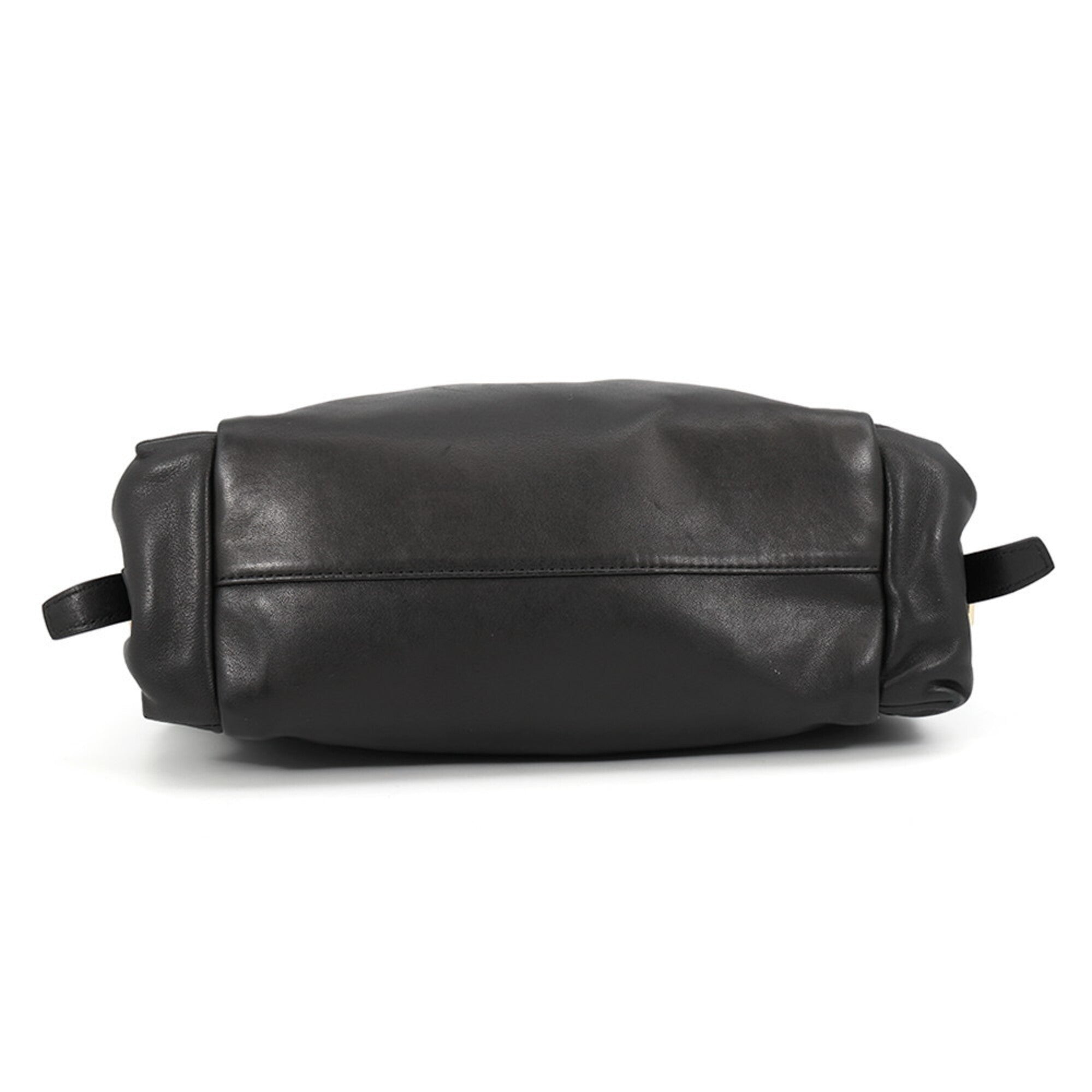 Prada Black Leather Handbag Shoulder Bag (Pre-Owned)