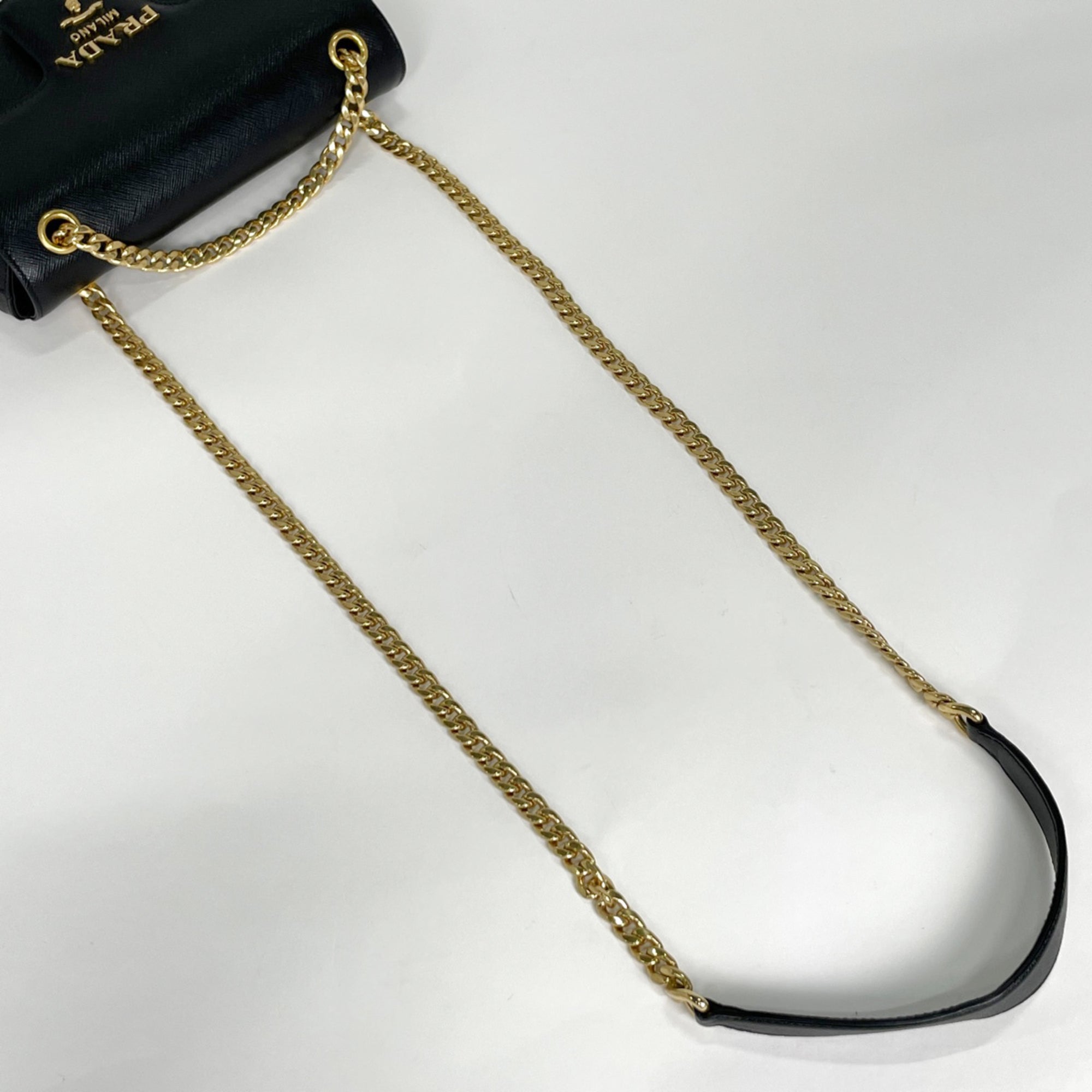 Prada Black Leather Shoulder Bag (Pre-Owned)