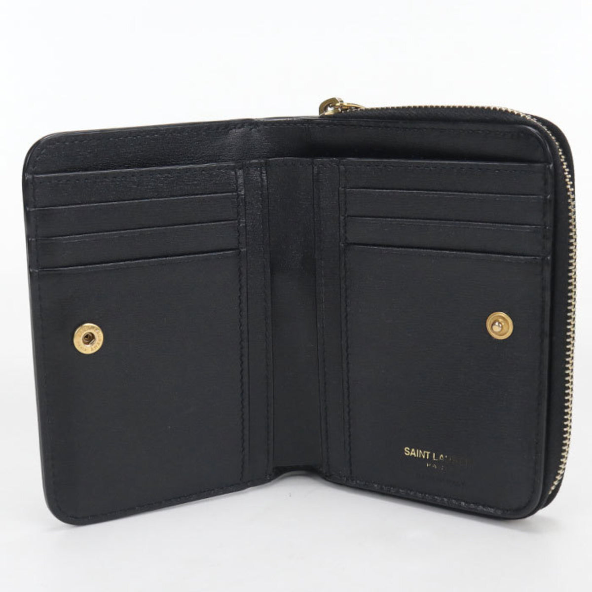 Saint Laurent Black Leather Wallet (Bi-Fold) (Pre-Owned)