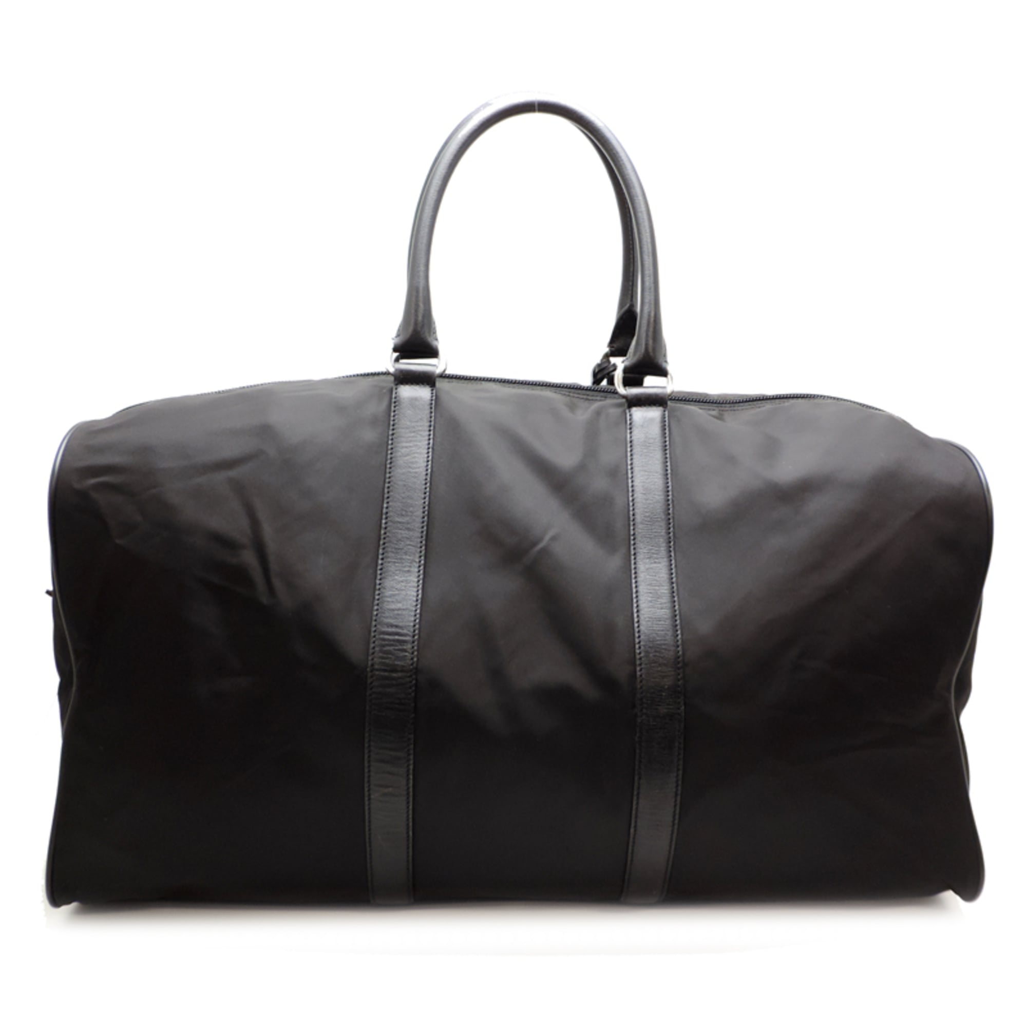 Prada Black Nero Nylon Boston Bag (Pre-Owned)