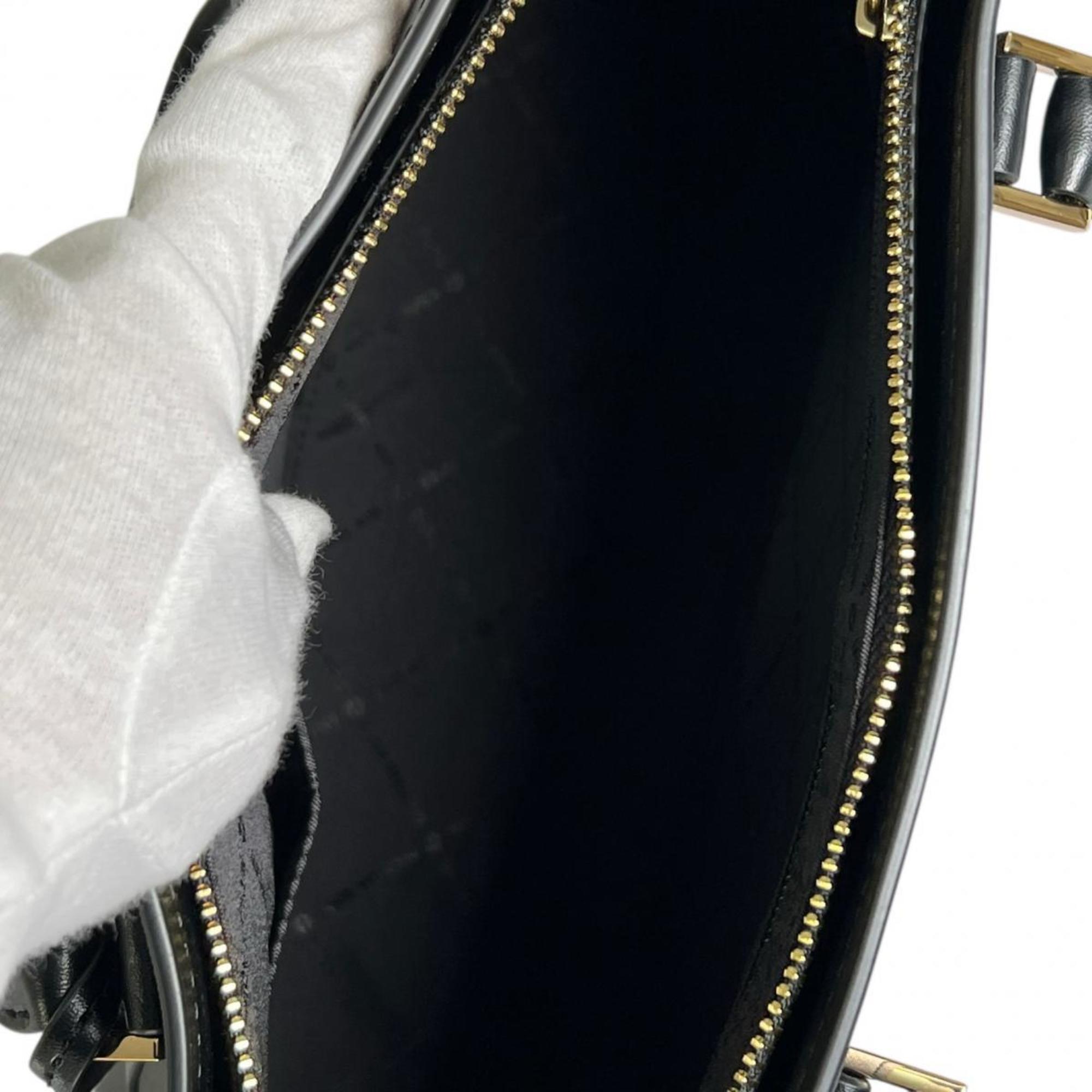 Michael Kors Black Leather Handbag Shoulder Bag (Pre-Owned)