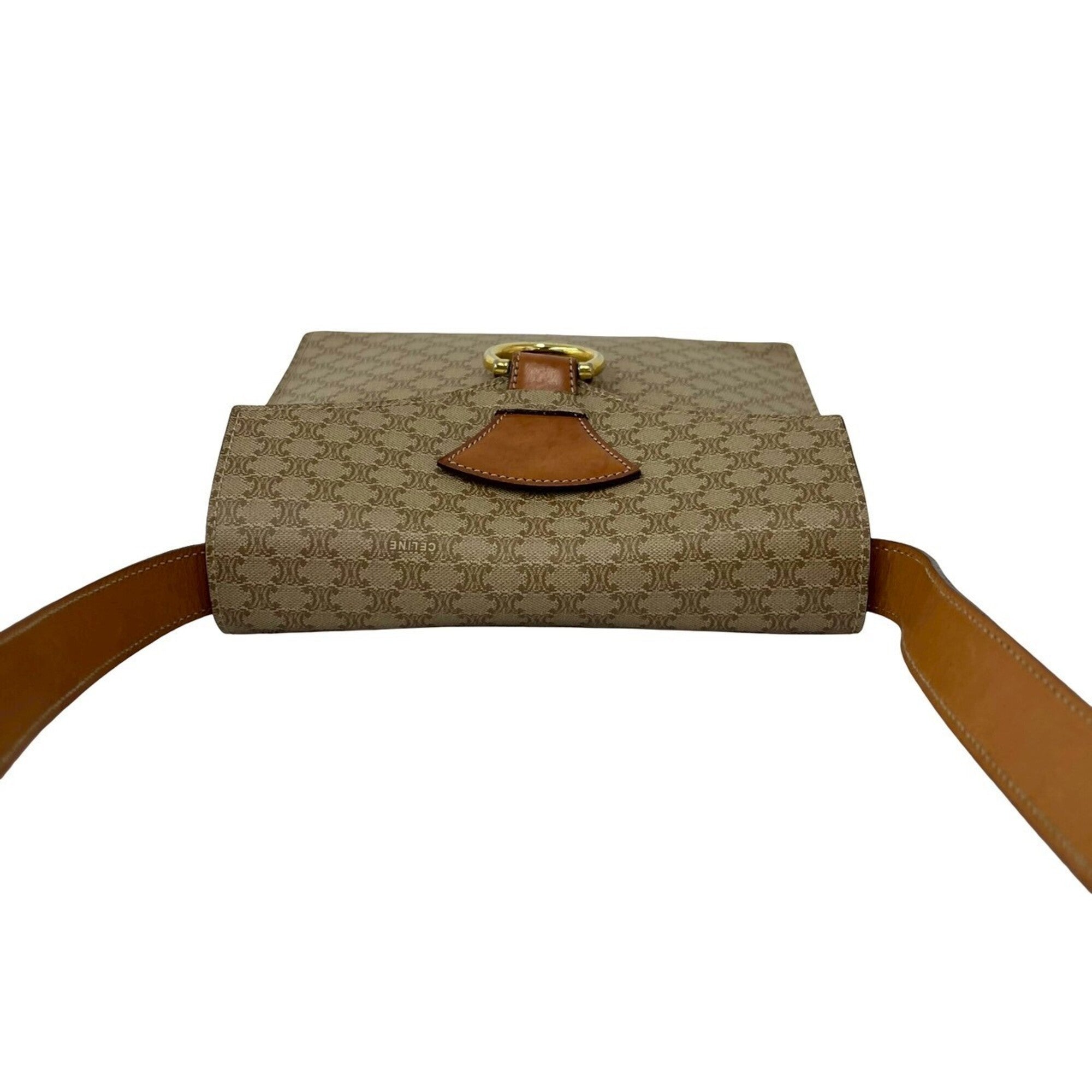 Celine Brown Leather Pvc Pochette Shoulder Bag (Pre-Owned)