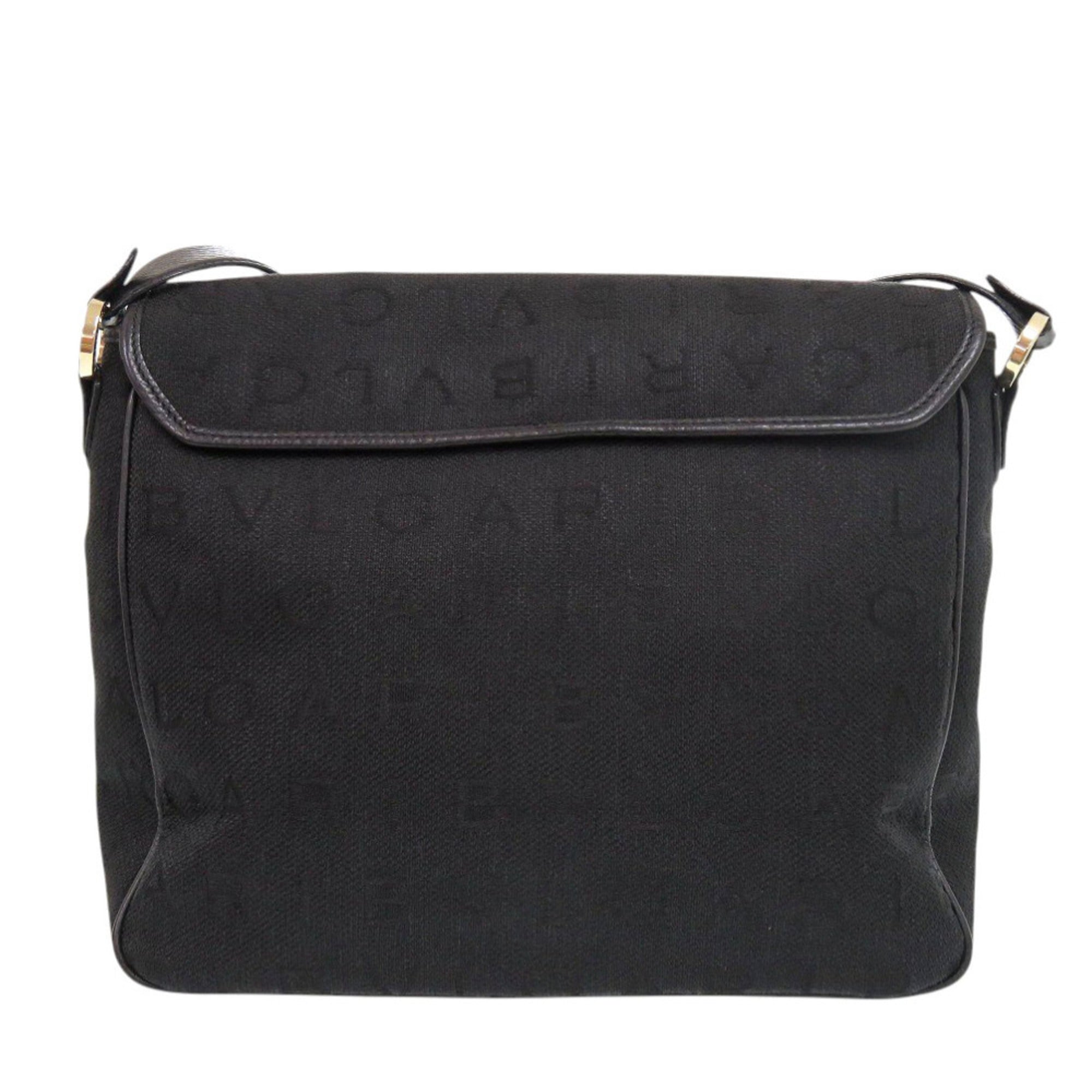 Bvlgari Black Canvas Shoulder Bag (Pre-Owned)
