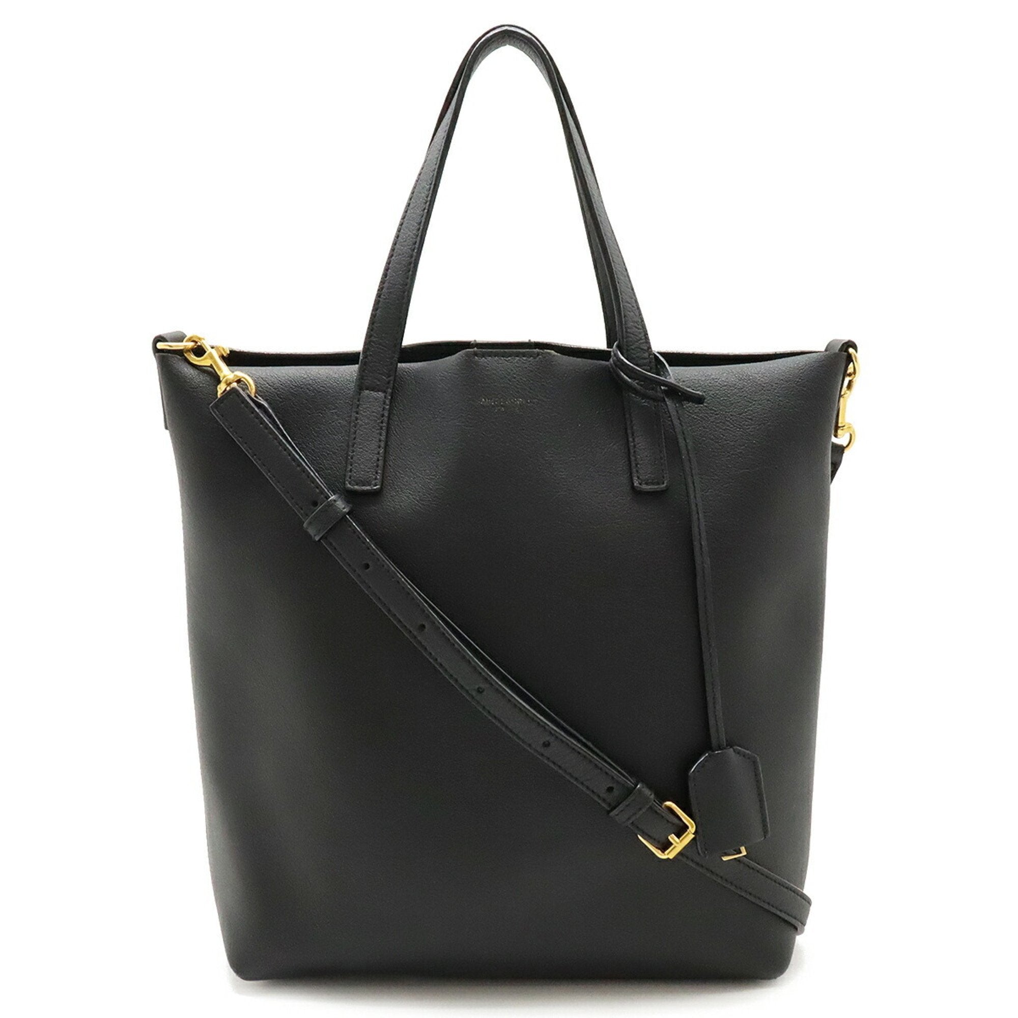 Yves Saint Laurent Black Leather Tote Bag (Pre-Owned)