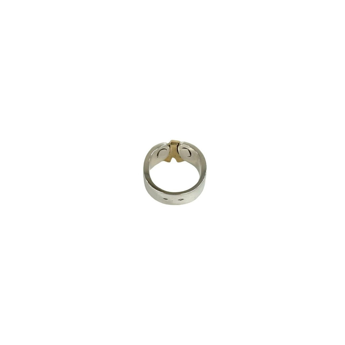 Hermes Gold Silver Yellow Gold (18K) Silver 925 Band Ring (Pre-Owned)
