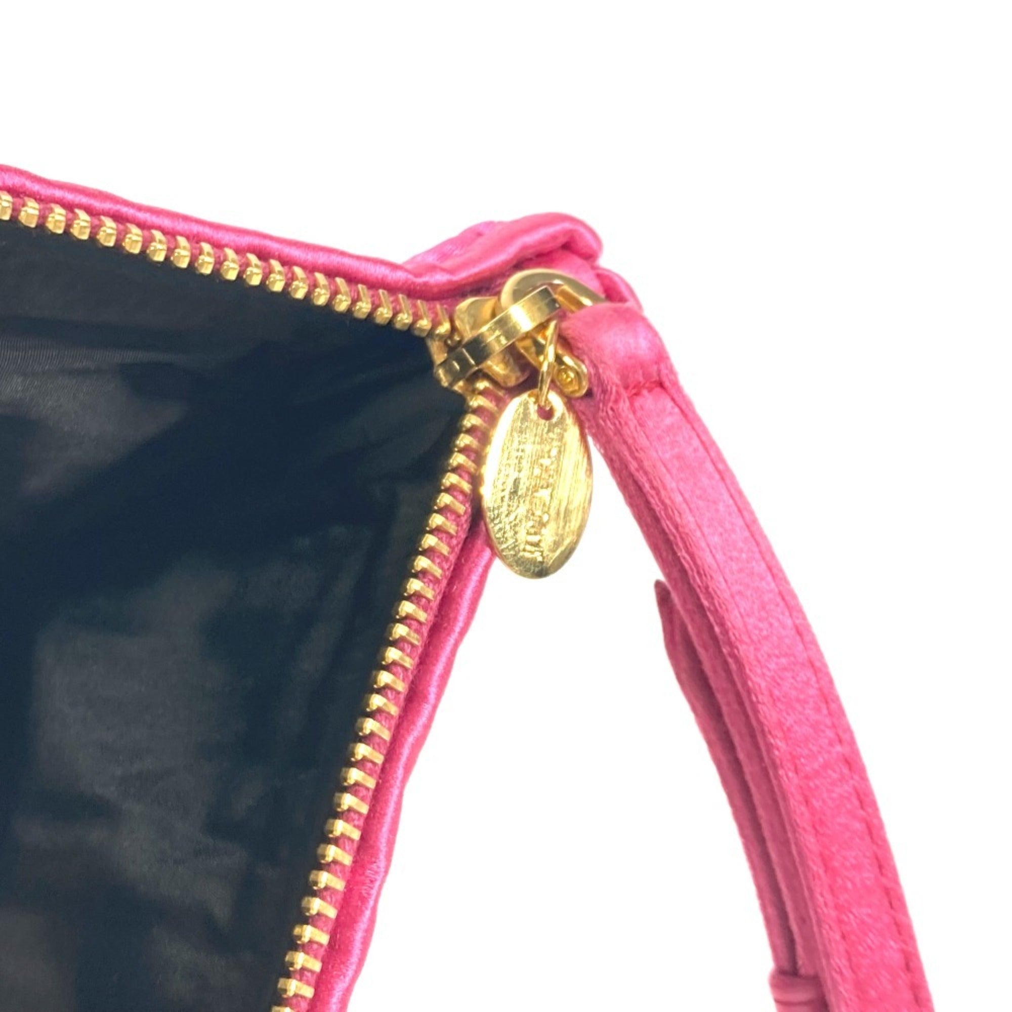 Miu Miu Pink Rayon Silk Clutch Bag Pouch (Pre-Owned)