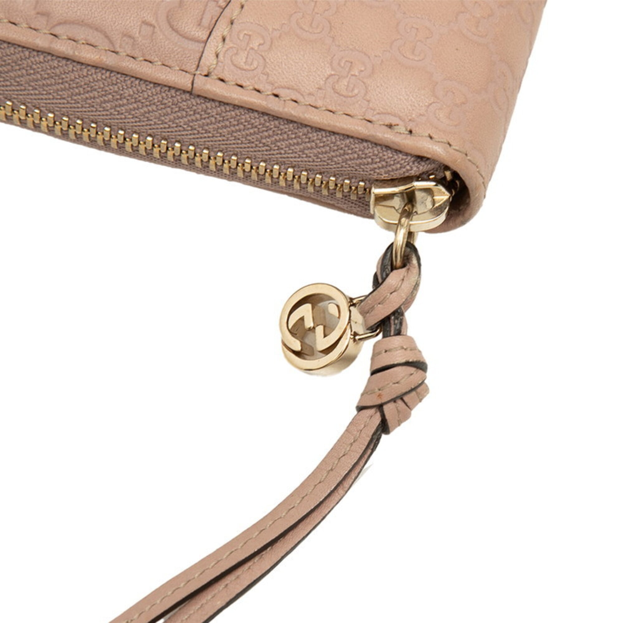 Gucci Beige Leather Long Wallet (Bi-Fold) (Pre-Owned)