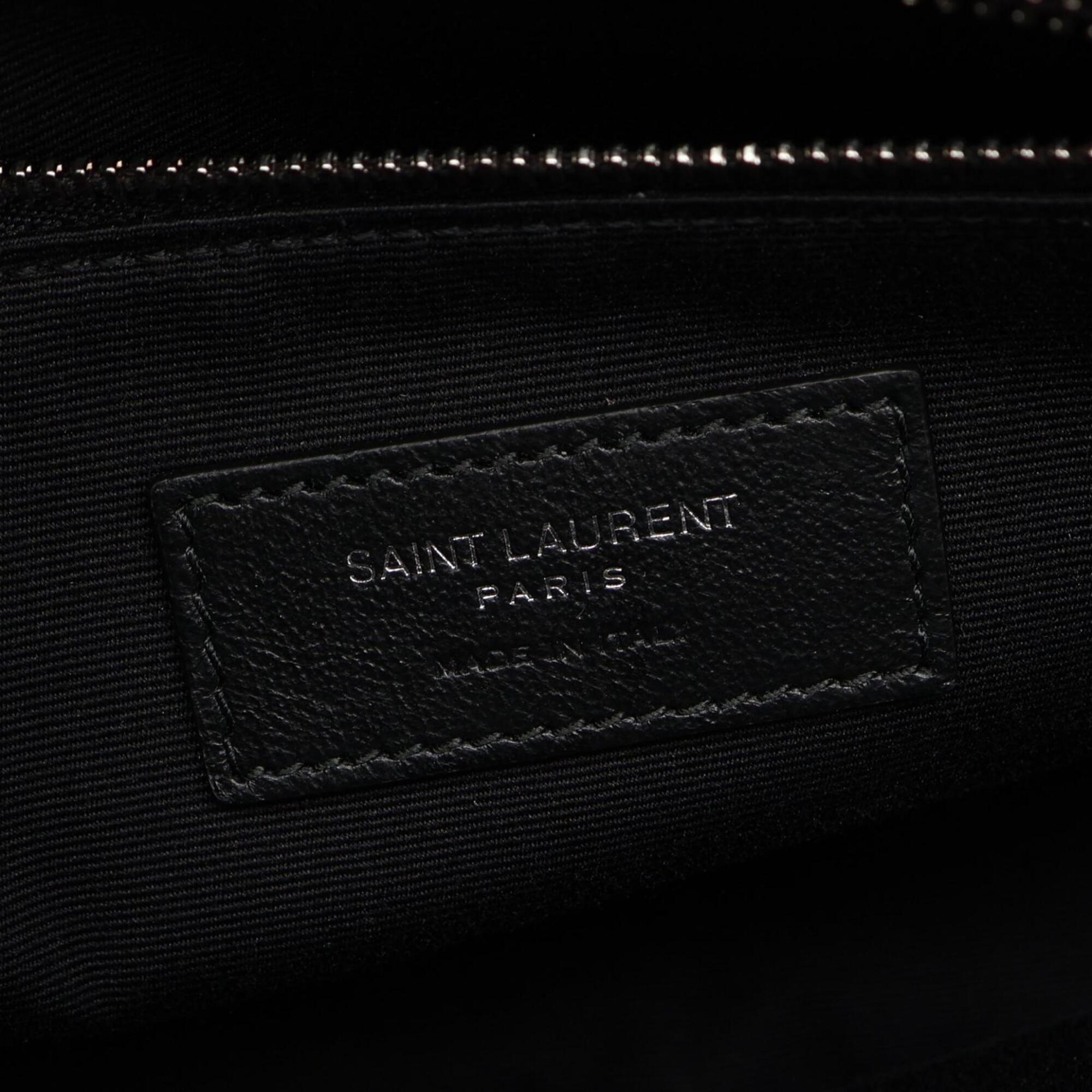 Saint Laurent Black Leather Handbag Tote Bag (Pre-Owned)