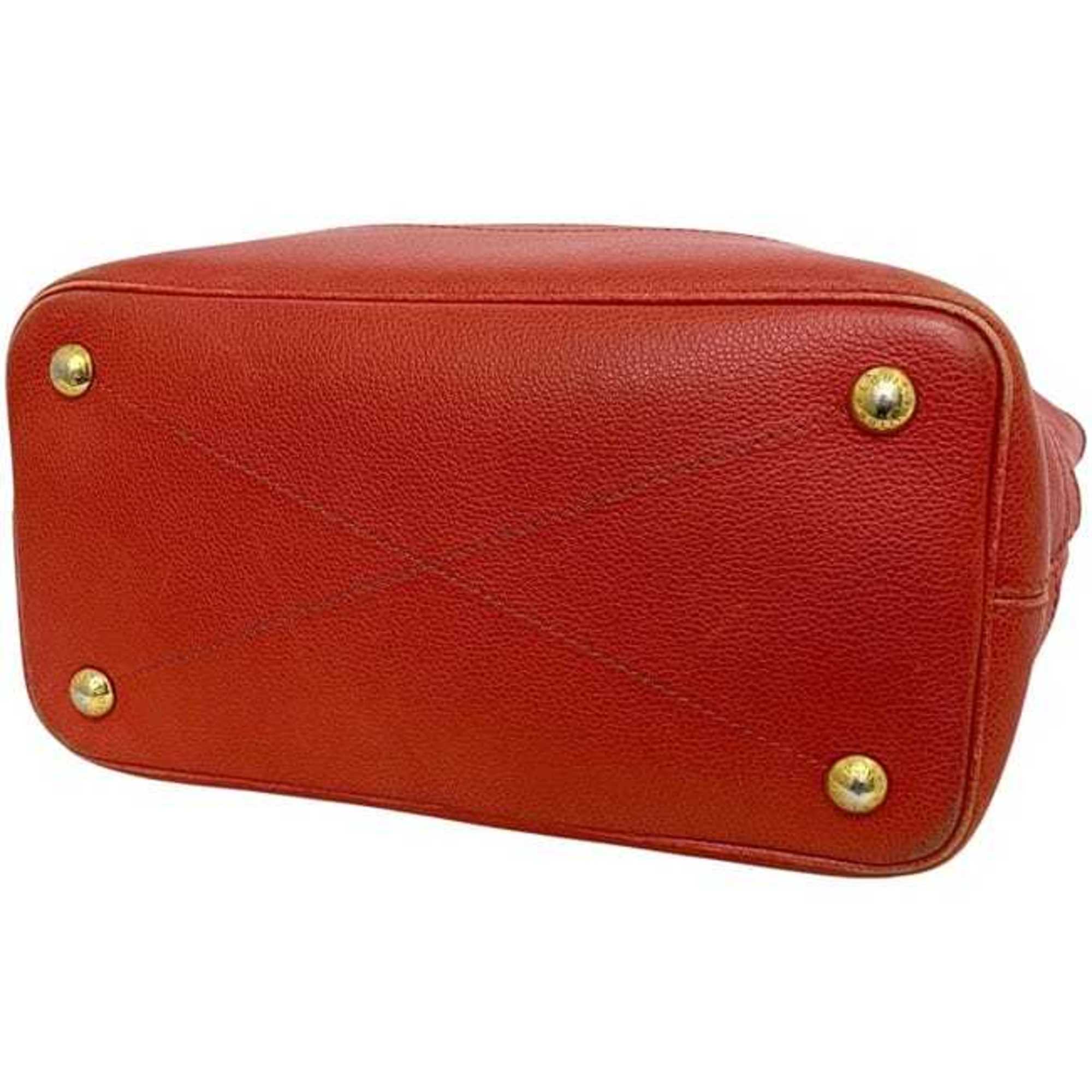 Louis Vuitton Monogram Empreinte Auriane Red Color Leather Tote Bag (Pre-Owned)