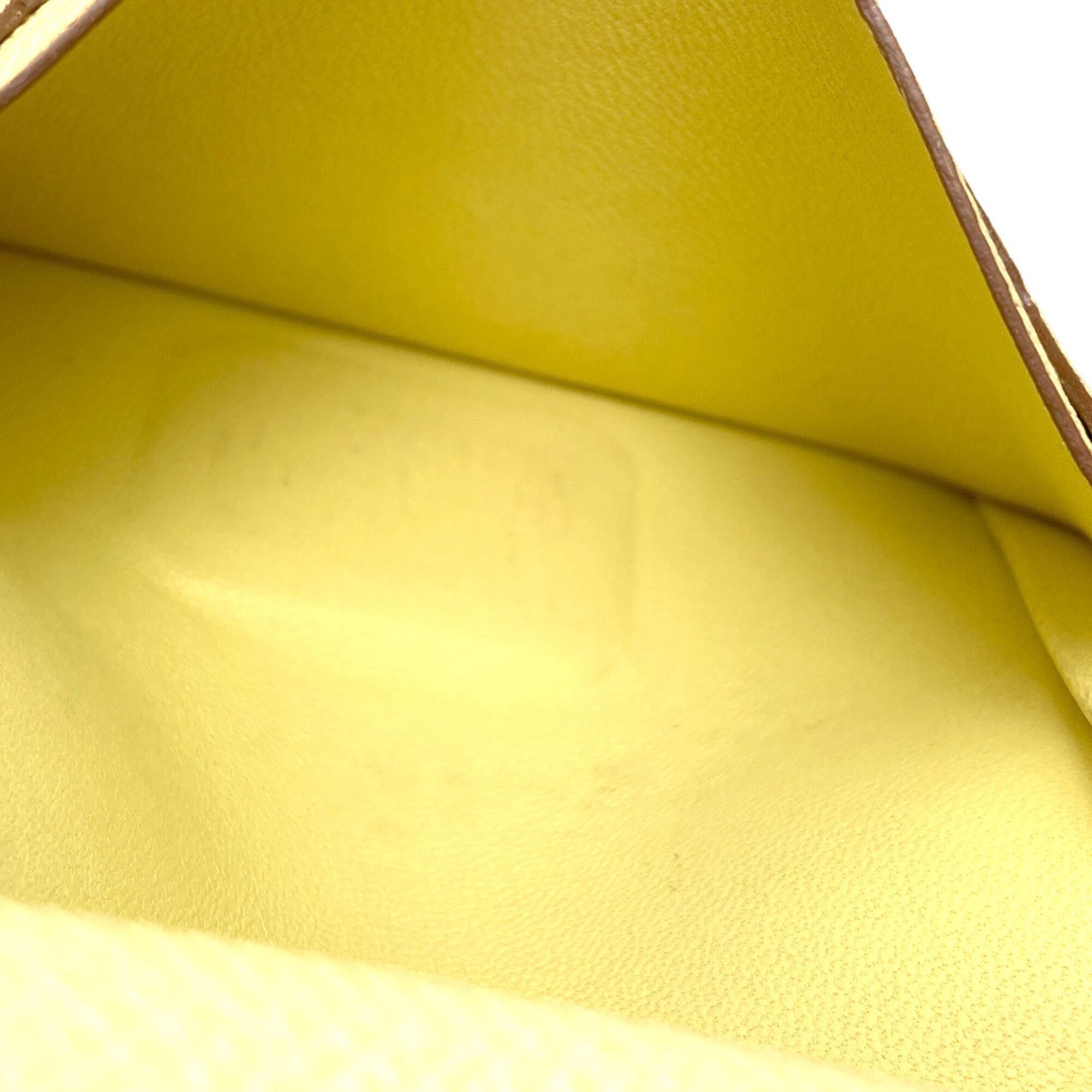 Hermes Yellow Epsom Leather Coin Purse/Coin Case (Pre-Owned)