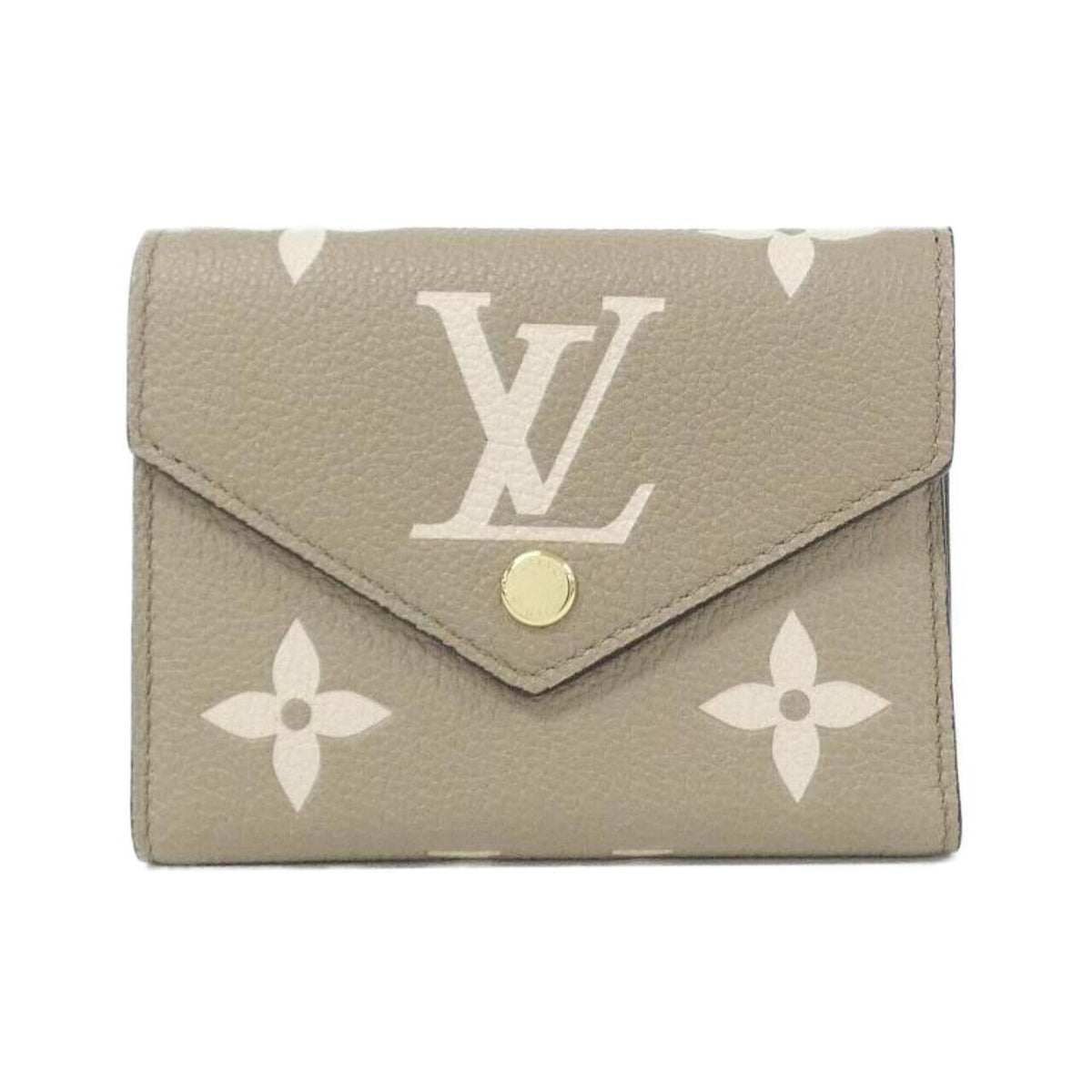 Louis Vuitton Cream Tourterelle Leather Wallet (Tri-Fold) (Pre-Owned)