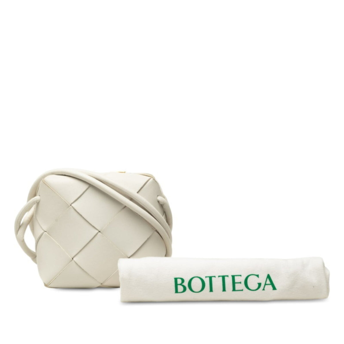 Bottega Veneta White Leather Shoulder Bag (Pre-Owned)