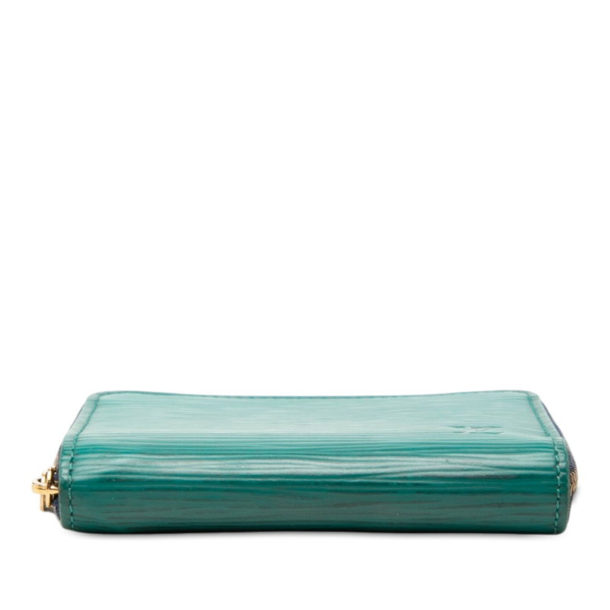 Louis Vuitton Green Leather Coin Purse/Coin Case (Pre-Owned)
