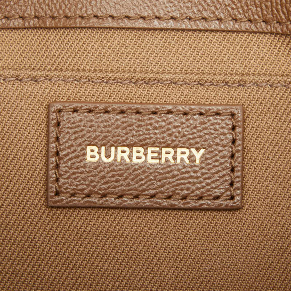 Burberry Brown Multi-Color Leather Canvas Shoulder Bag (Pre-Owned)