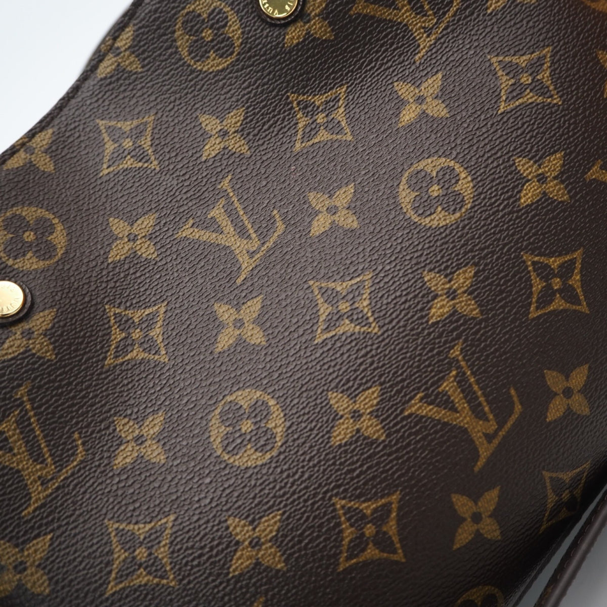 Louis Vuitton Beige Brown Coated Canvas Handbag Shoulder Bag (Pre-Owned)