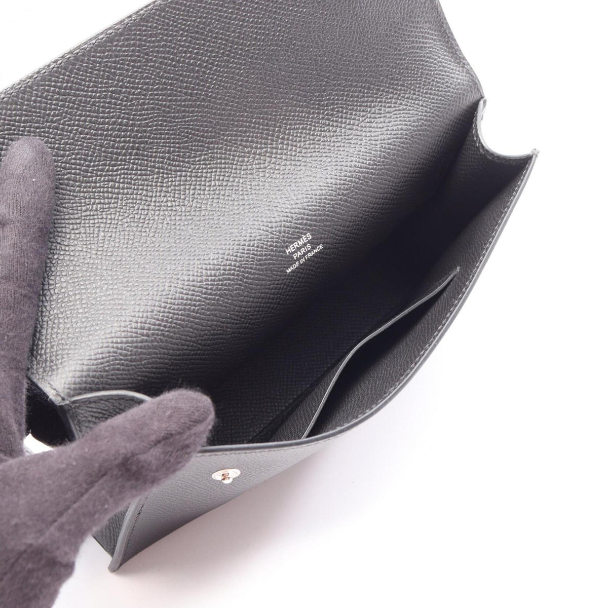 Hermes Black Epsom Leather Handbag Shoulder Bag (Pre-Owned)