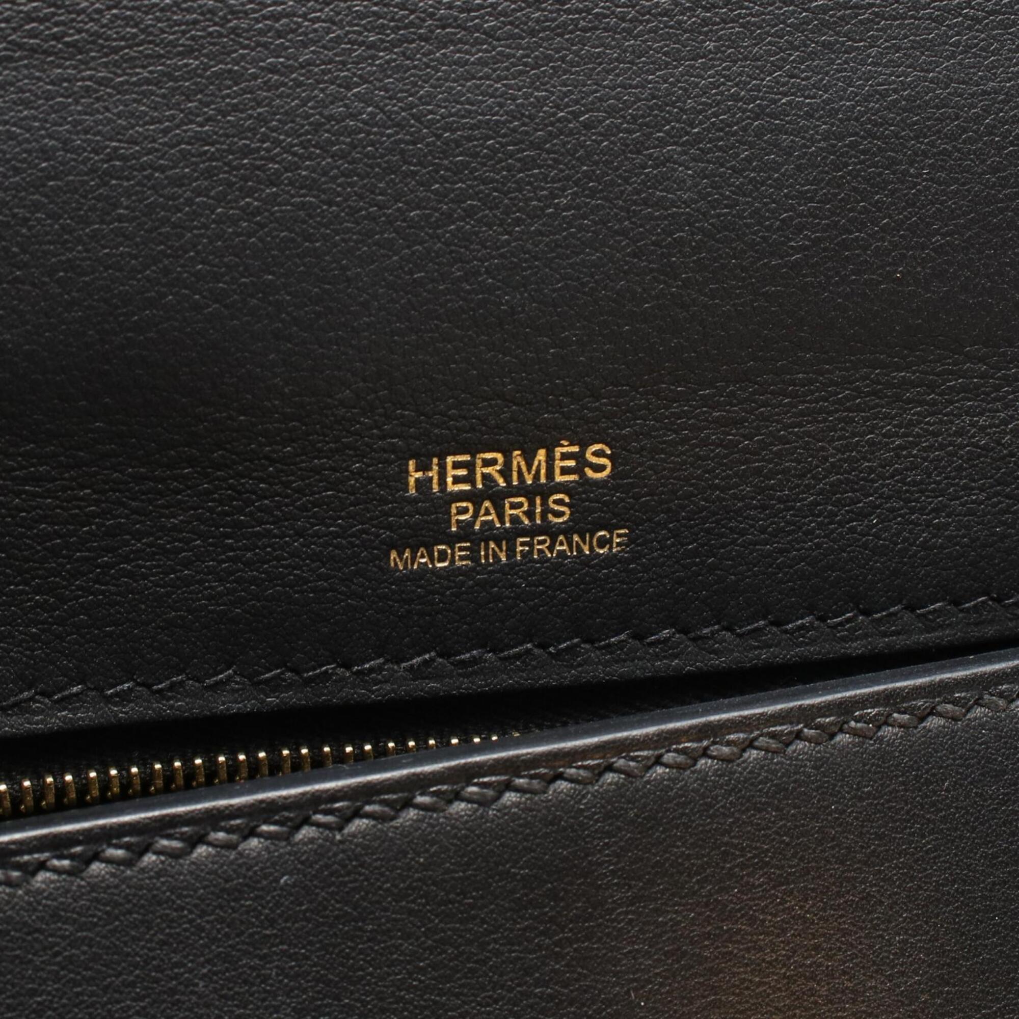 Hermes Black Togo Leather Swift Leather Handbag (Pre-Owned)