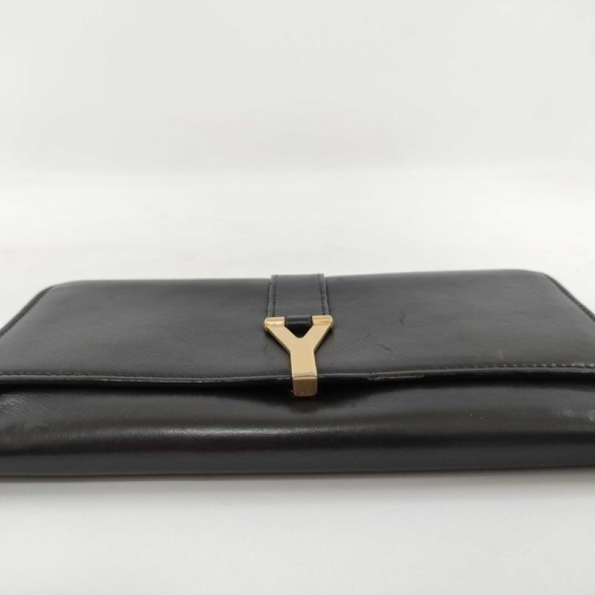 Yves Saint Laurent Brown Leather Wallet (Bi-Fold) (Pre-Owned)
