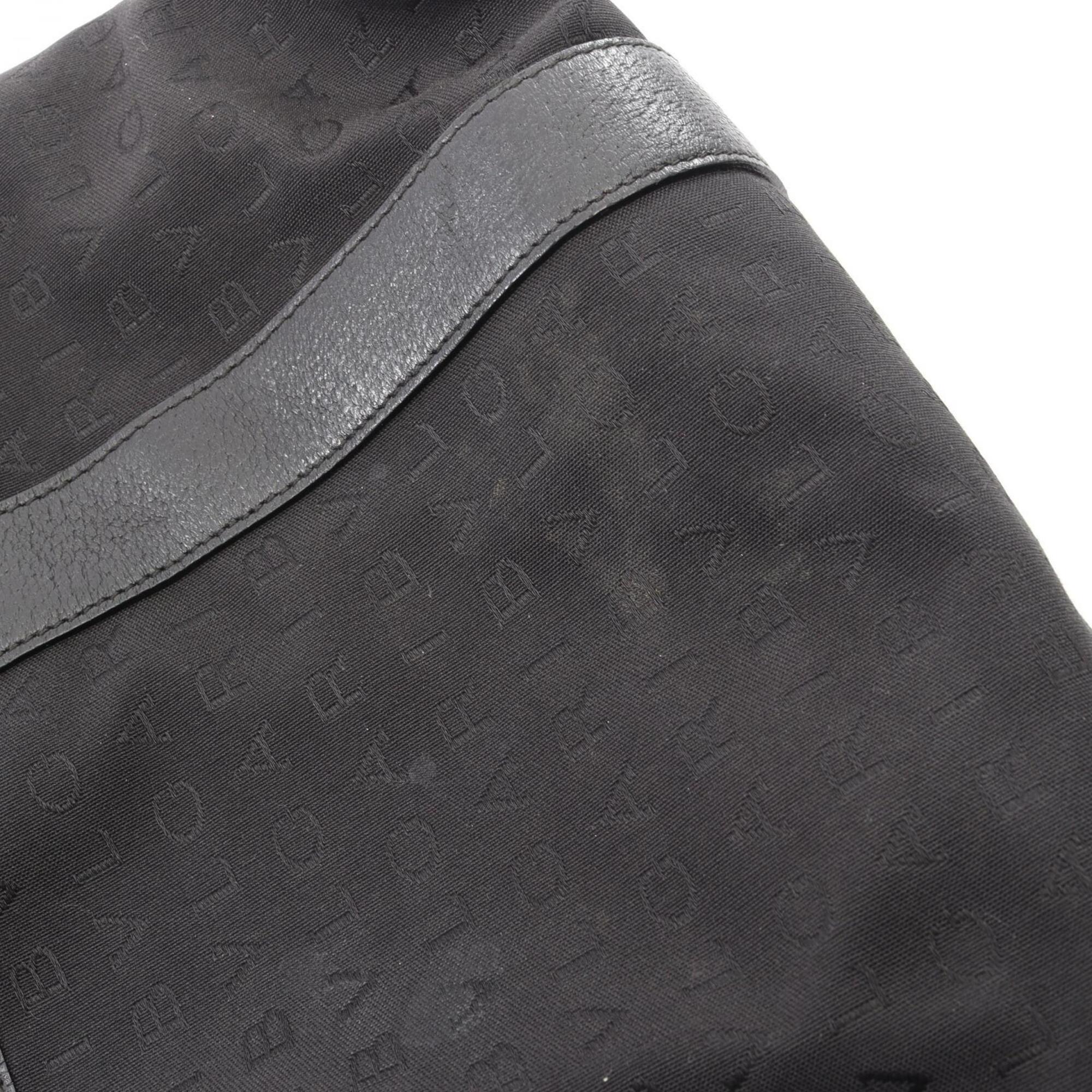 Bvlgari Black Canvas Leather Handbag Tote Bag (Pre-Owned)
